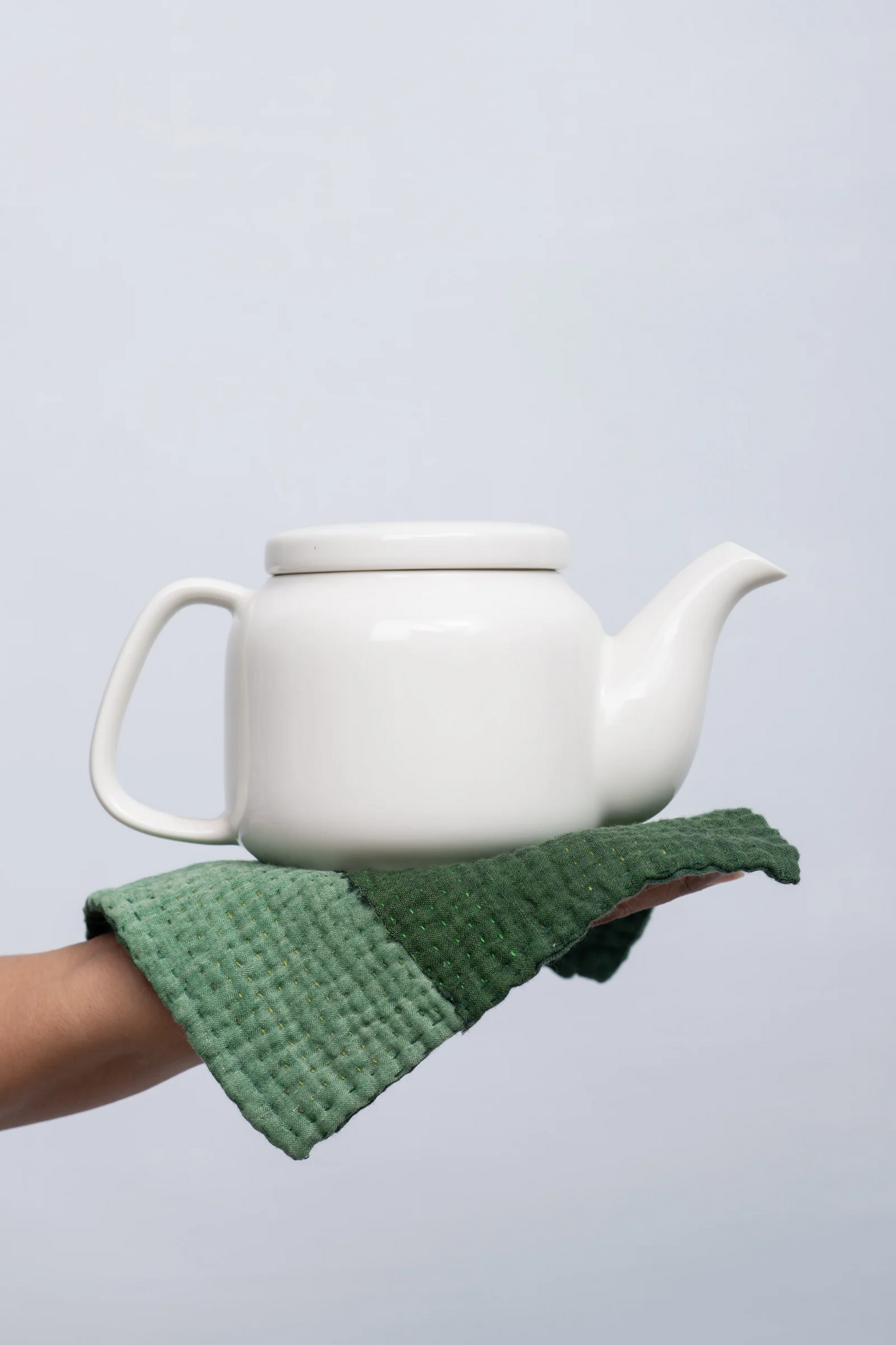 Landscape Handmade Vintage Kantha Coaster -Green -