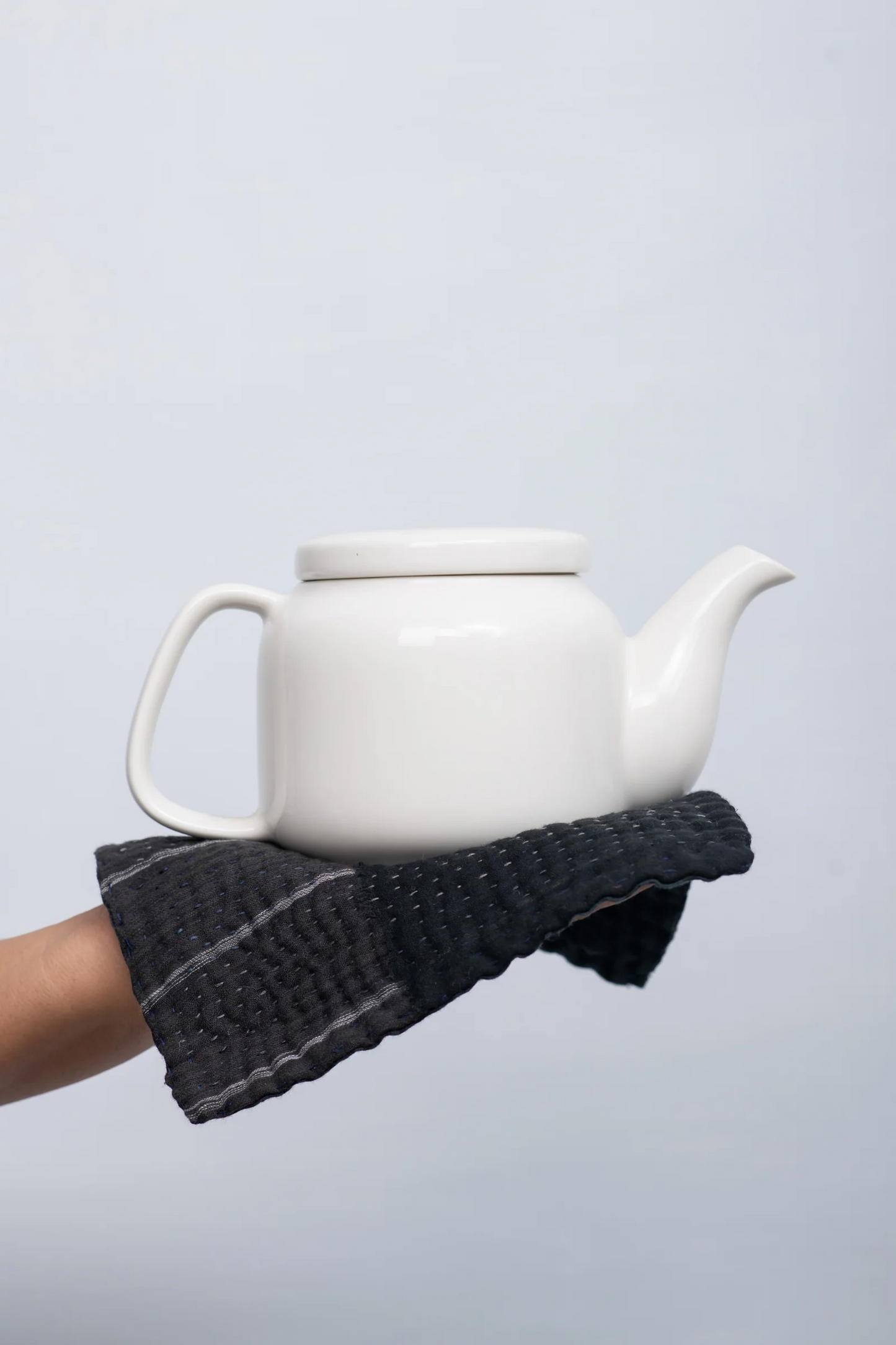 Landscape Handmade Vintage Kantha Coaster -Black -