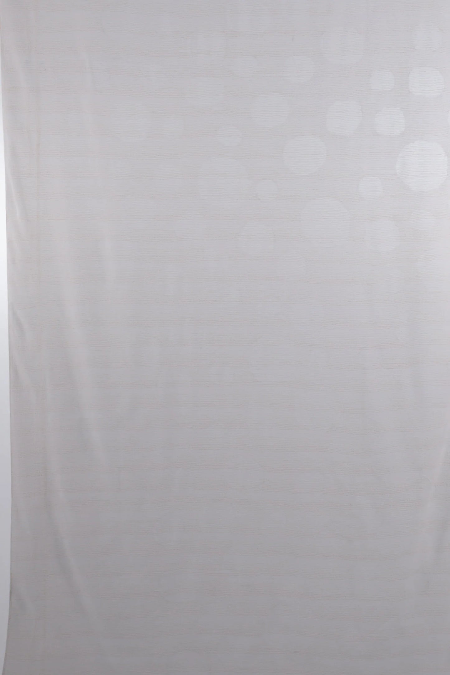 Cut Through Dot And Holes Kantha Curtain -White