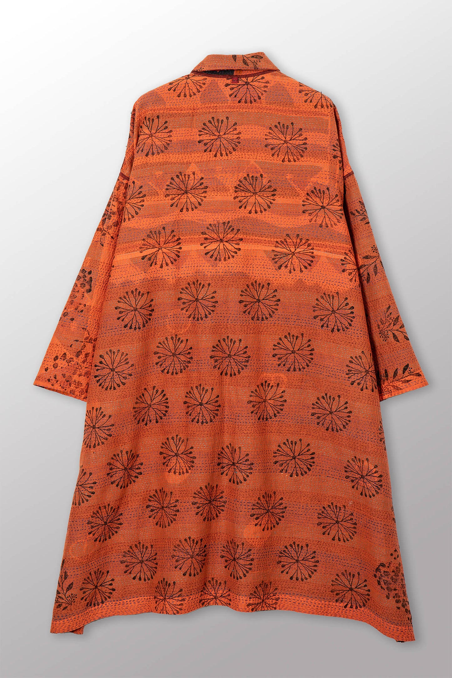 VINTAGE COTTON & NEW VOILE KANTHA NEW OVERSIZED COAT - cn2342-0005a -