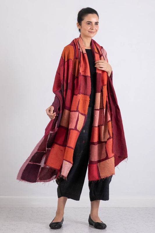 TONAL TILE PATCH THROW - tt2971-red -