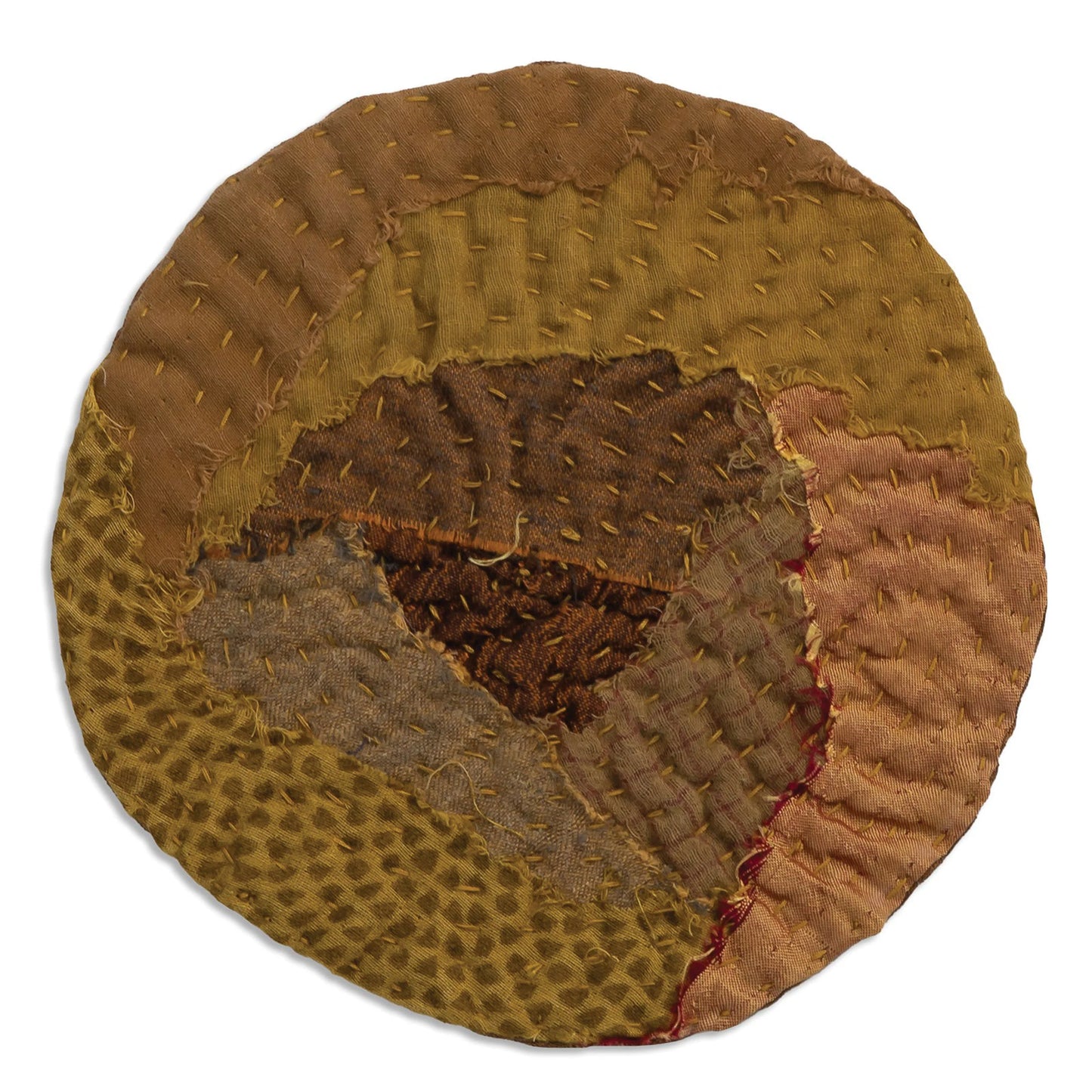 Umber Kantha Rose Coaster (Set of 2)