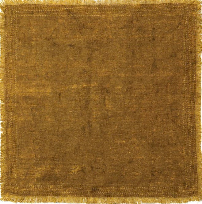 Linen Mud Dye Kantha Umber Napkin (Set of 2)