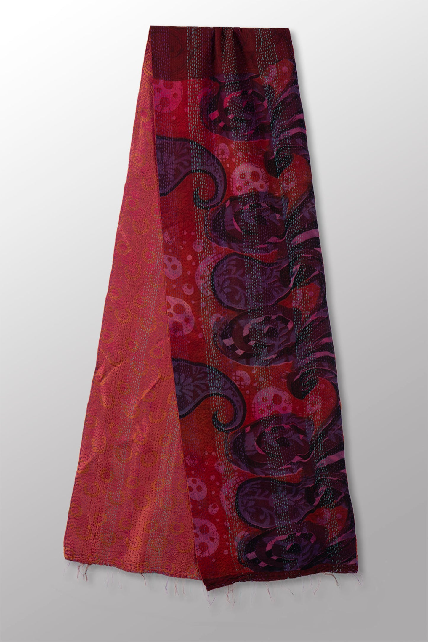GEORGETTE JACQUARD KANTHA SCARF SHORT - gq2805-mar -