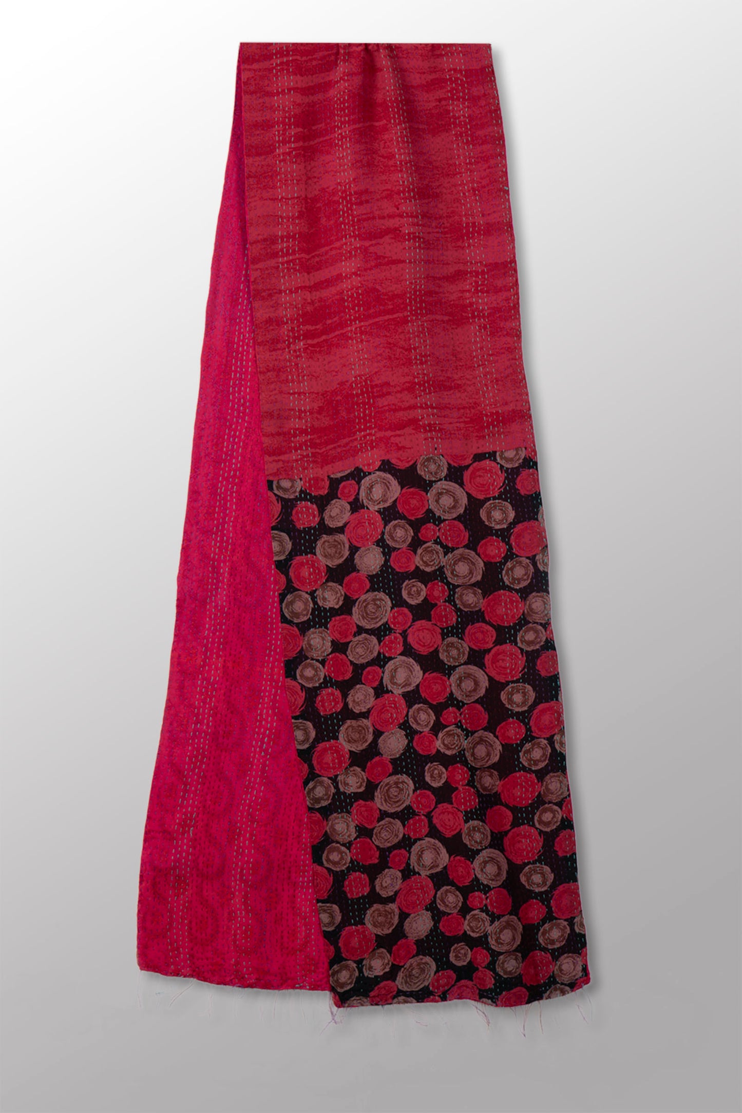 GEORGETTE JACQUARD KANTHA SCARF SHORT - gq2805-pik -