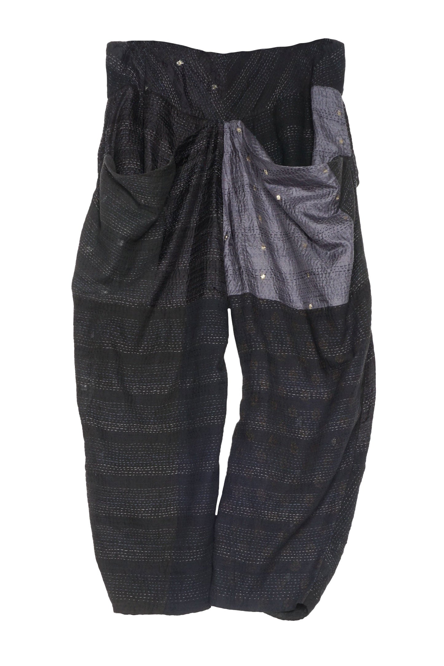 JAIPUR PATCH KANTHA YAMAHA PANTS - jp2632-blk -
