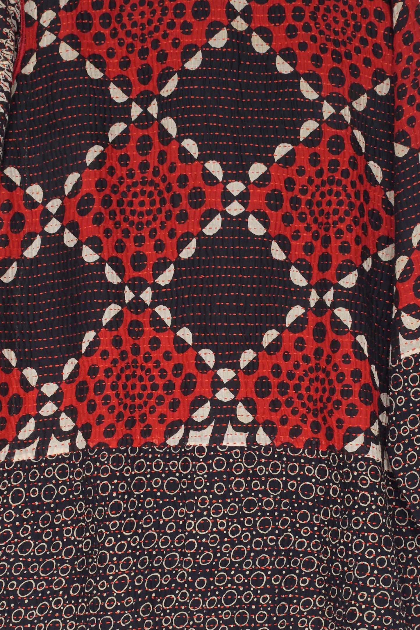 BBK W VINTAGE BACKING KANTHA POCKET JKT - pk2002-red -