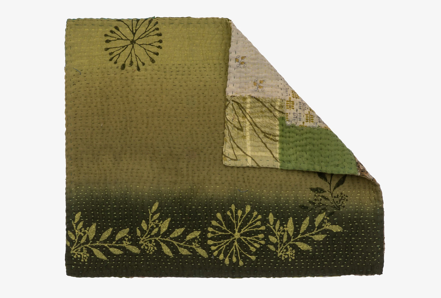 Ombre Patch Handmade Placemats - Green (SET OF 2)