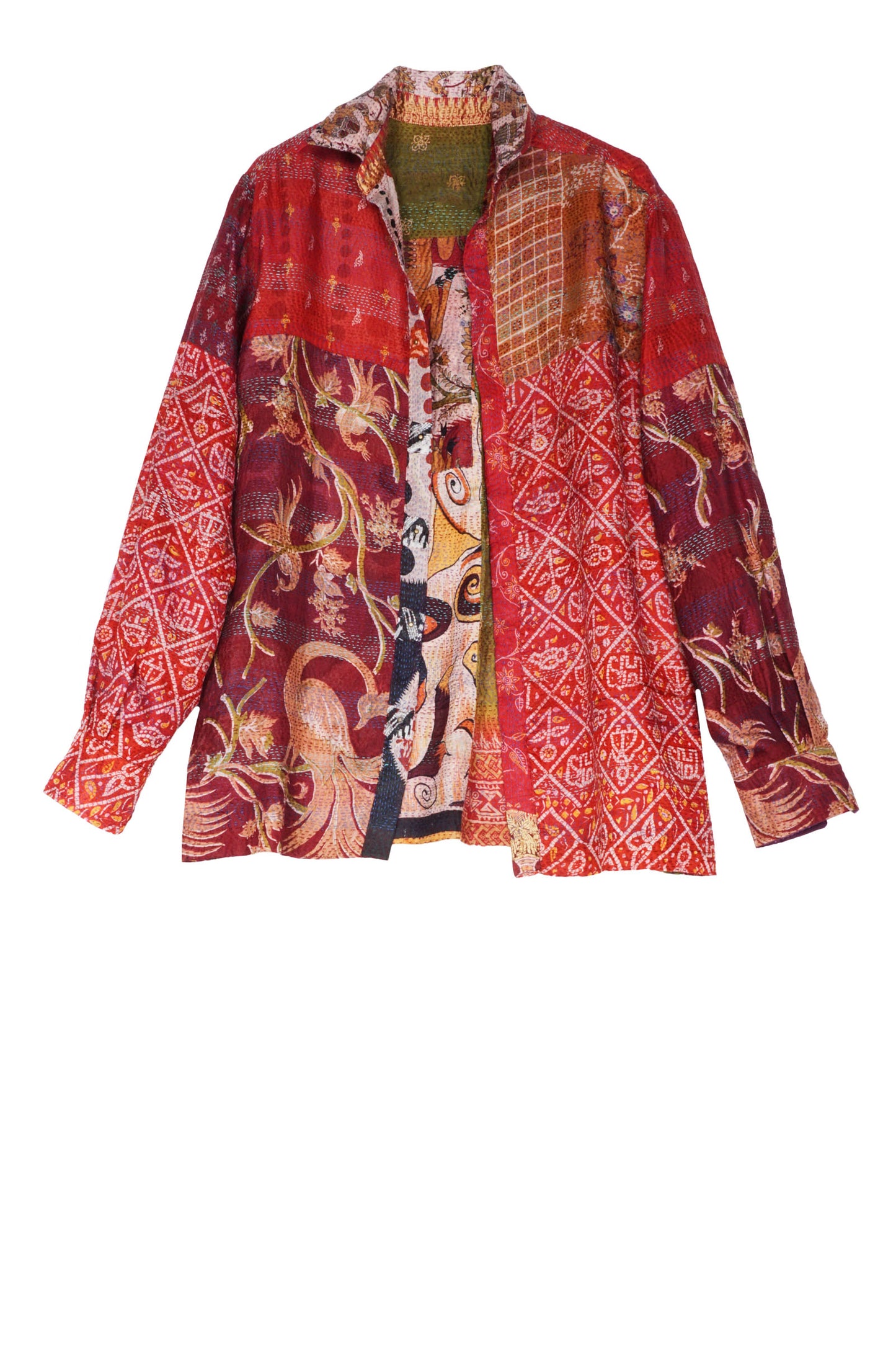 VINTAGE SILK KANTHA UNI SHIRT - sv2557-0001m -