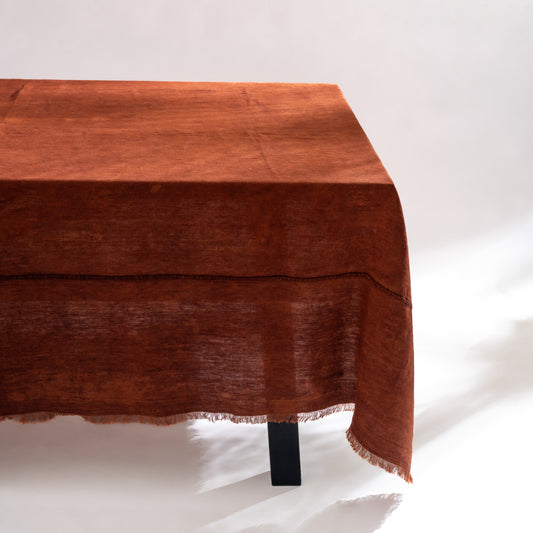Linen Mud Dye  Kantha Utopia Table Cover
