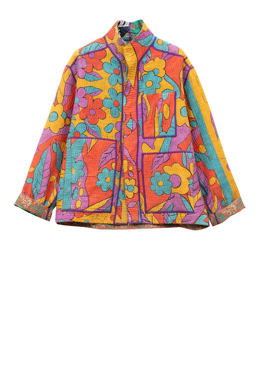 VINTAGE COTTON KANTHA MEN'S BLOUSON - cv4040-0016s -