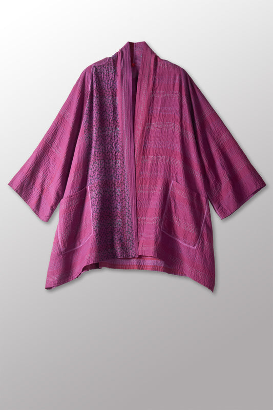 COTTON OVERDYE KANTHA A-LINE JKT - ov2003-cprp001a -