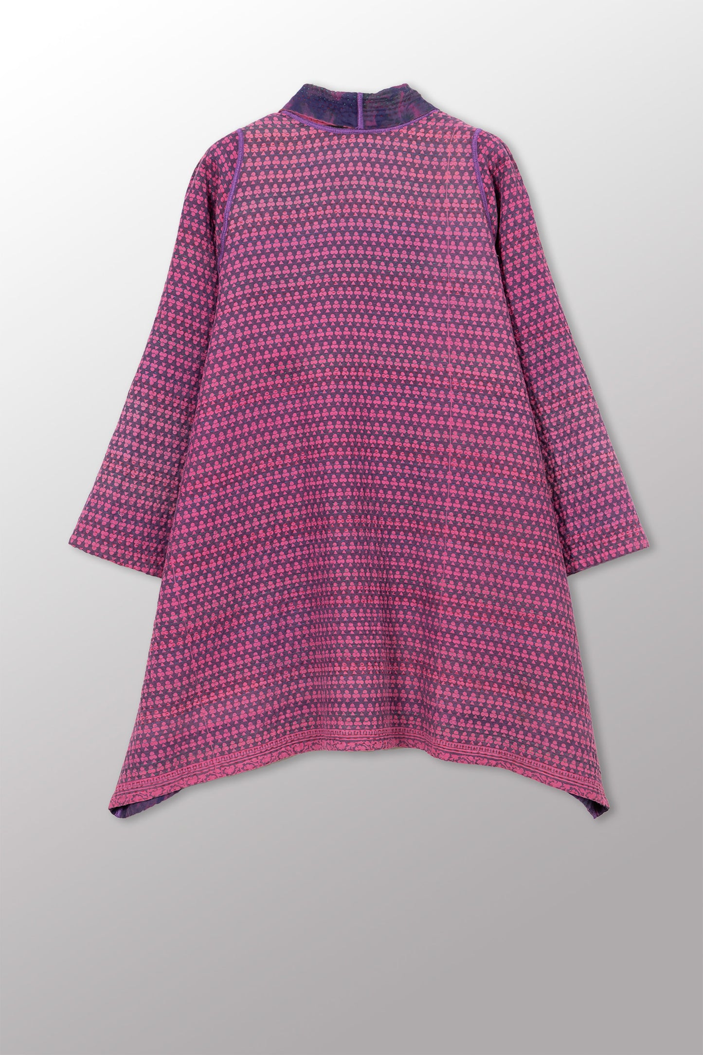 COTTON OVERDYE KANTHA A-LINE JKT - ov4003-cfus042a -