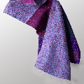 GEORGETTE VINTAGE SILK PATCH KANTHA SCARF SHORT - gs2805-prp -