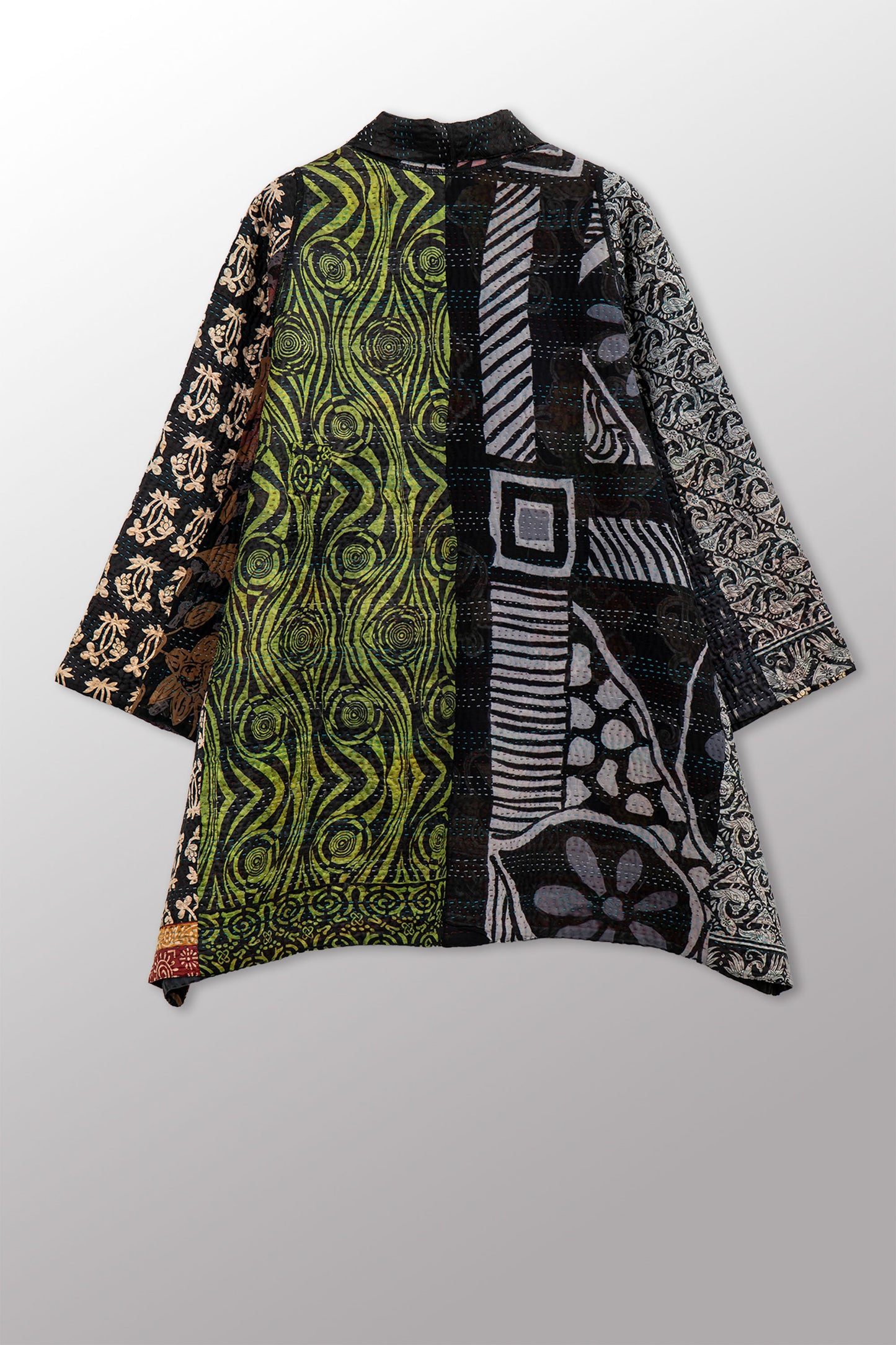 JACQUARD SILK KANTHA A-LINE JKT - js4003-cbkg001a -