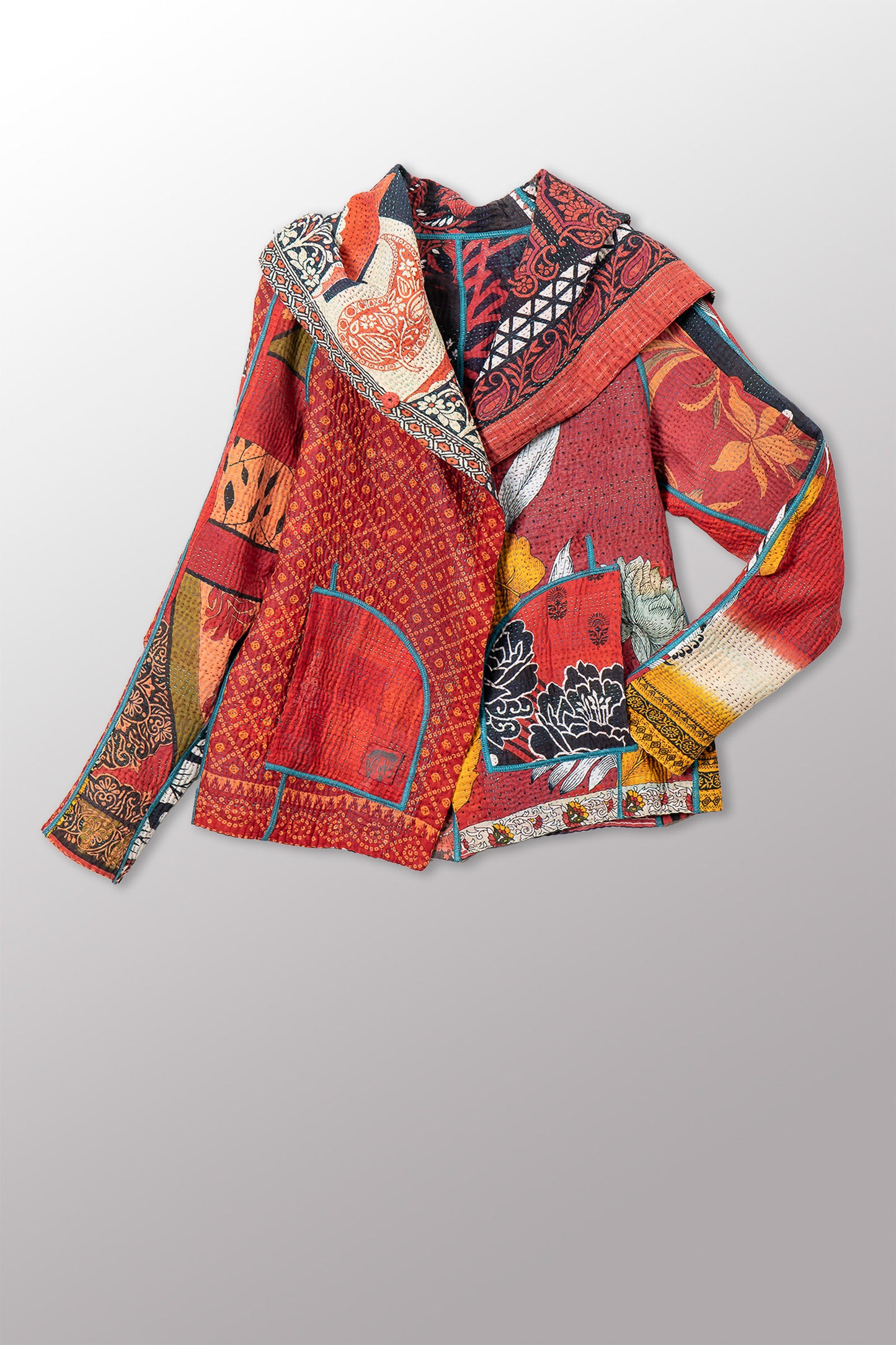 PUZZLE KANTHA HOODIE JACKET - pz4036-0001m -
