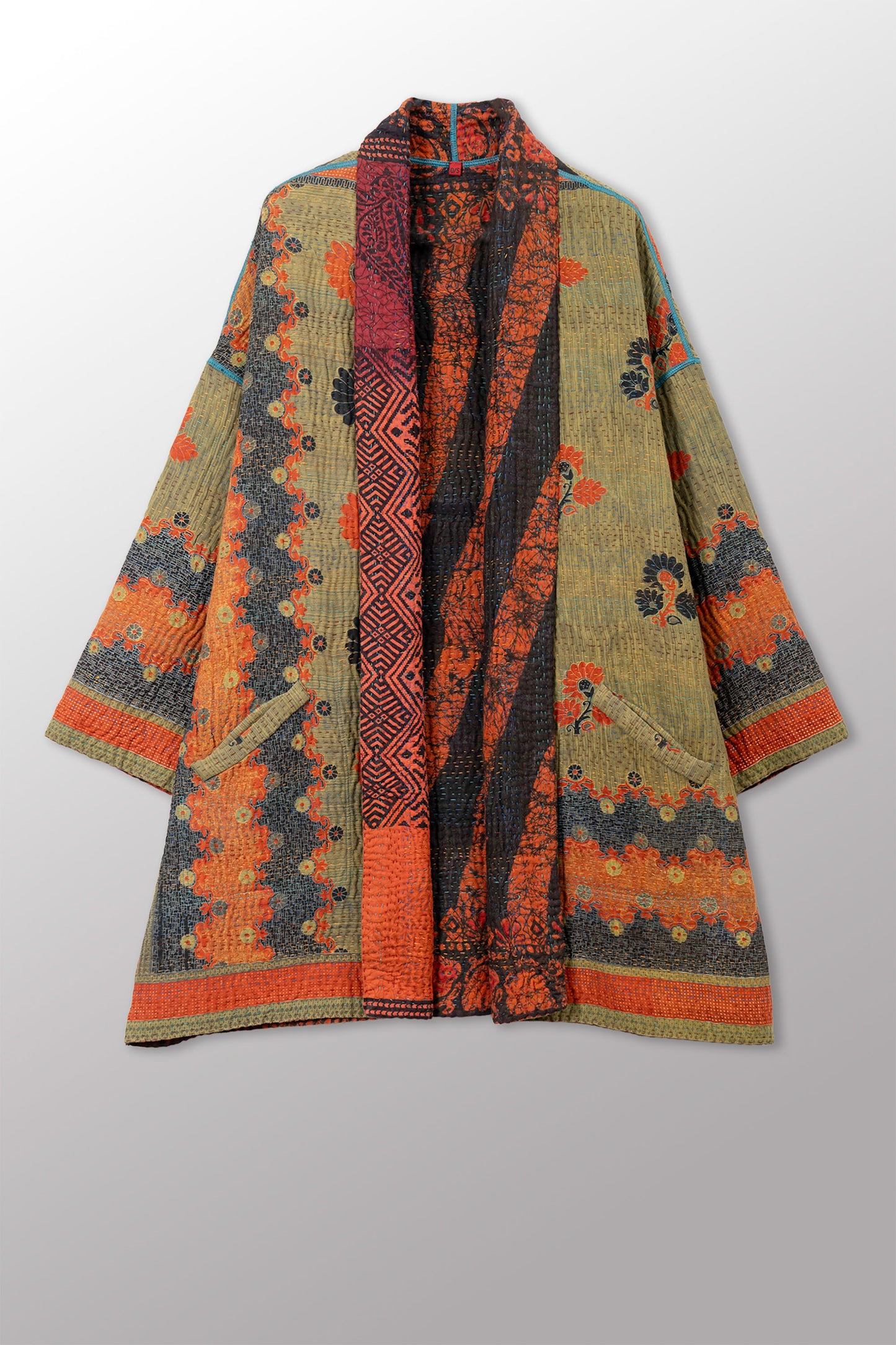 VINTAGE COTTON KANTHA HAORI JKT - cv4068-0029a -