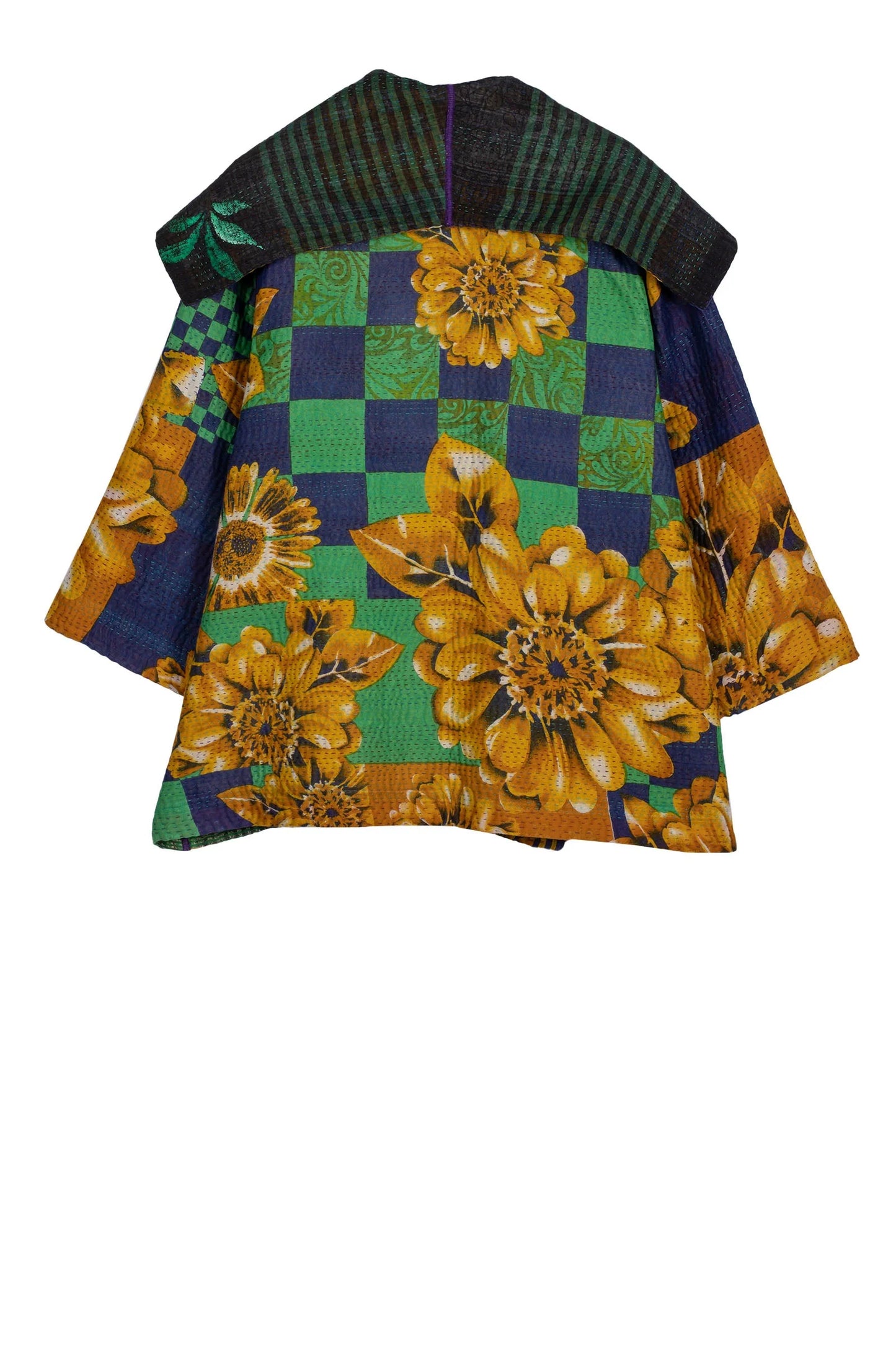 VINTAGE COTTON KANTHA FLARE JKT - cv4010-0002a -
