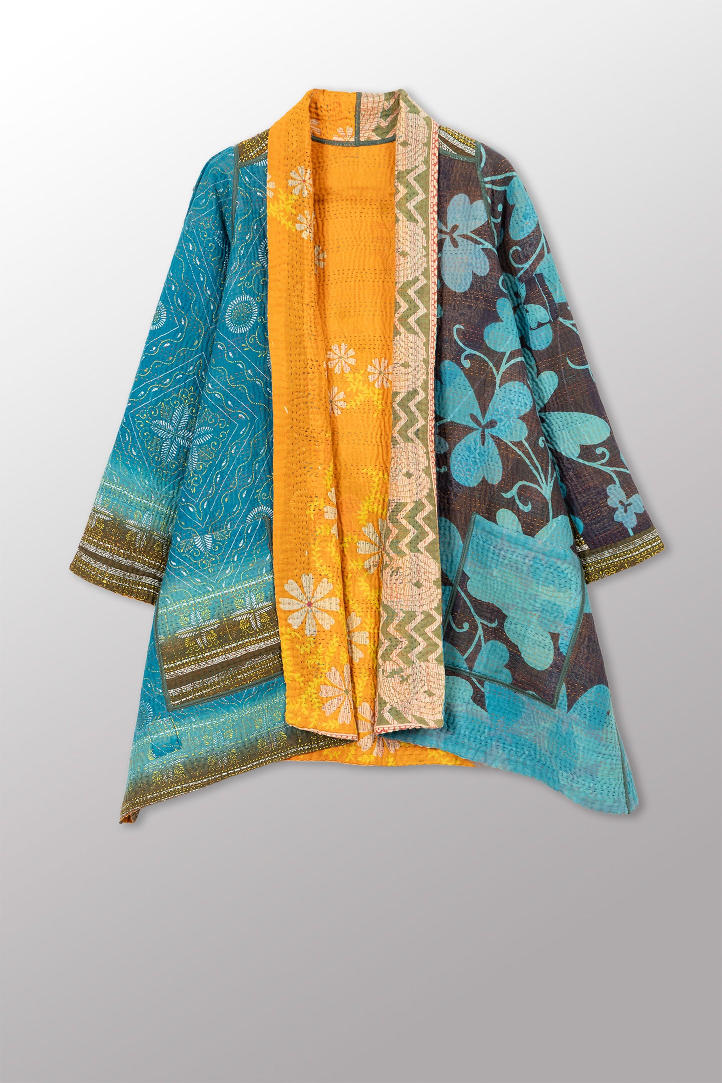 VINTAGE COTTON KANTHA A-LINE JKT - cv4003-0465a -
