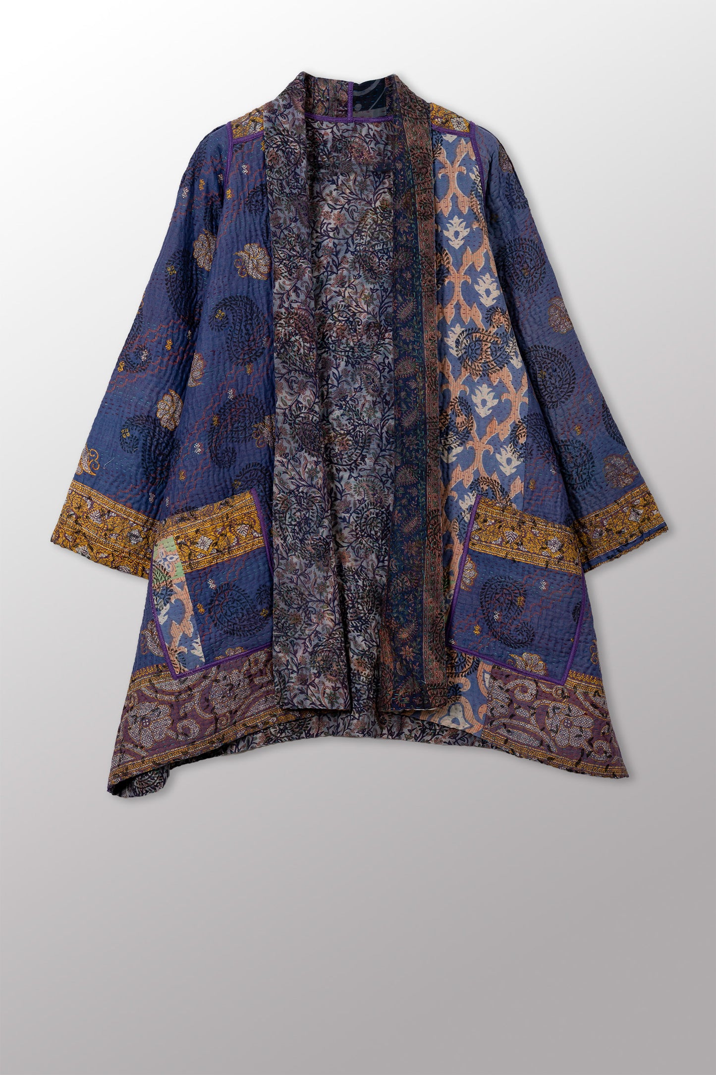 VINTAGE COTTON KANTHA A-LINE JKT - cv4003-0463a -