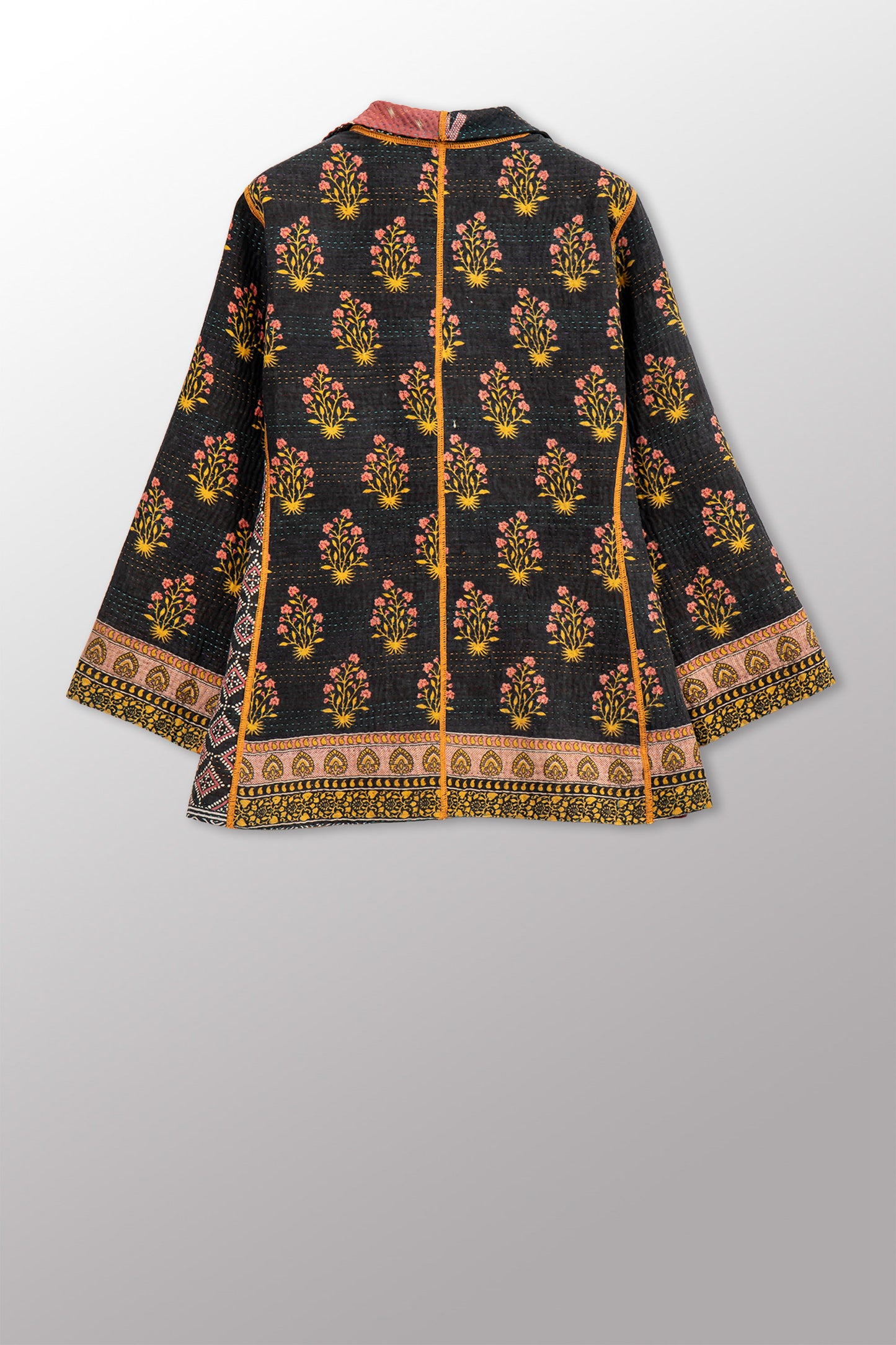 VINTAGE COTTON KANTHA SHORT JKT - cv4007-0349l -