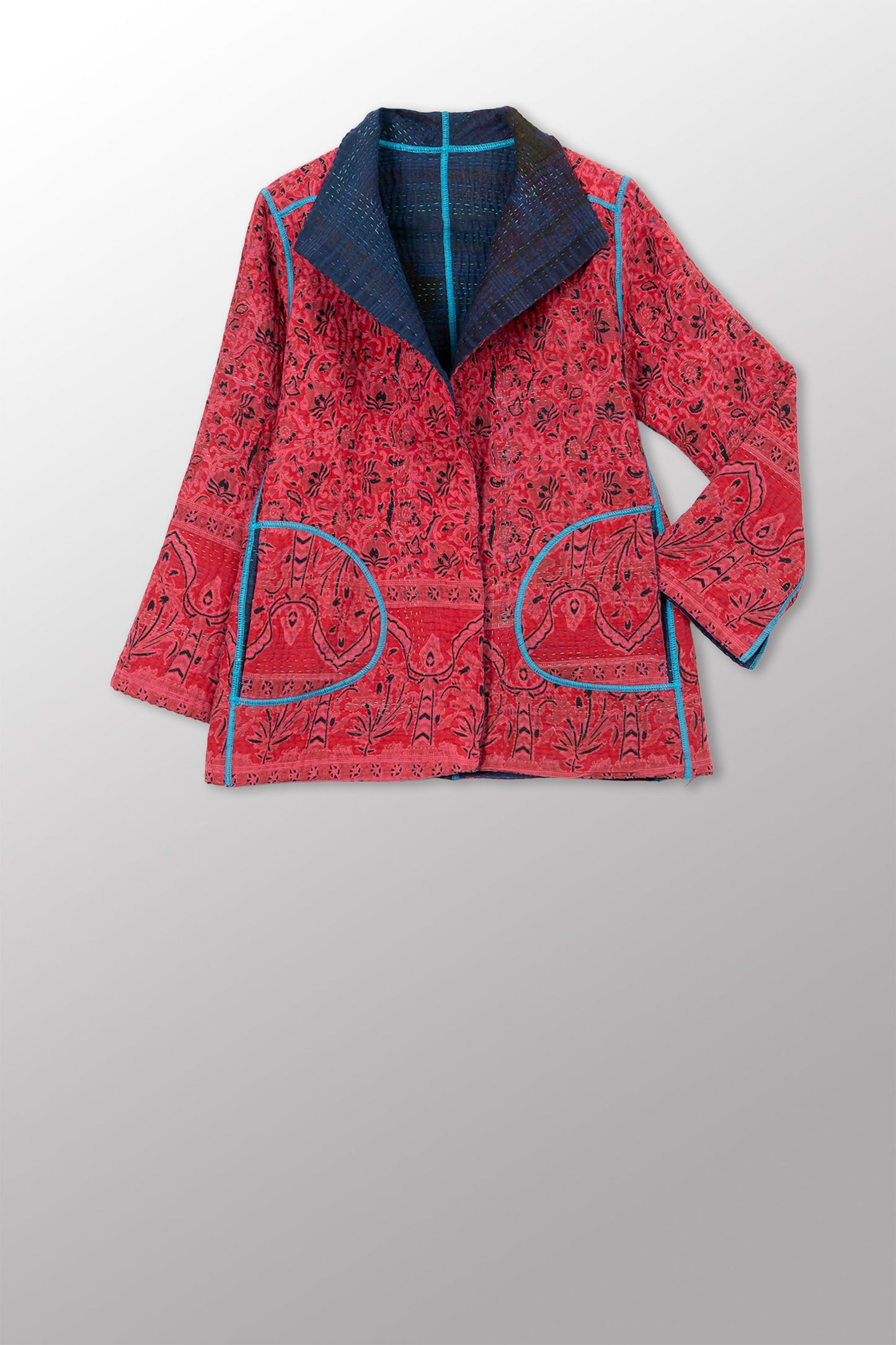 COTTON OVERDYE KANTHA SHORT JKT - ov4007-cfus040s -