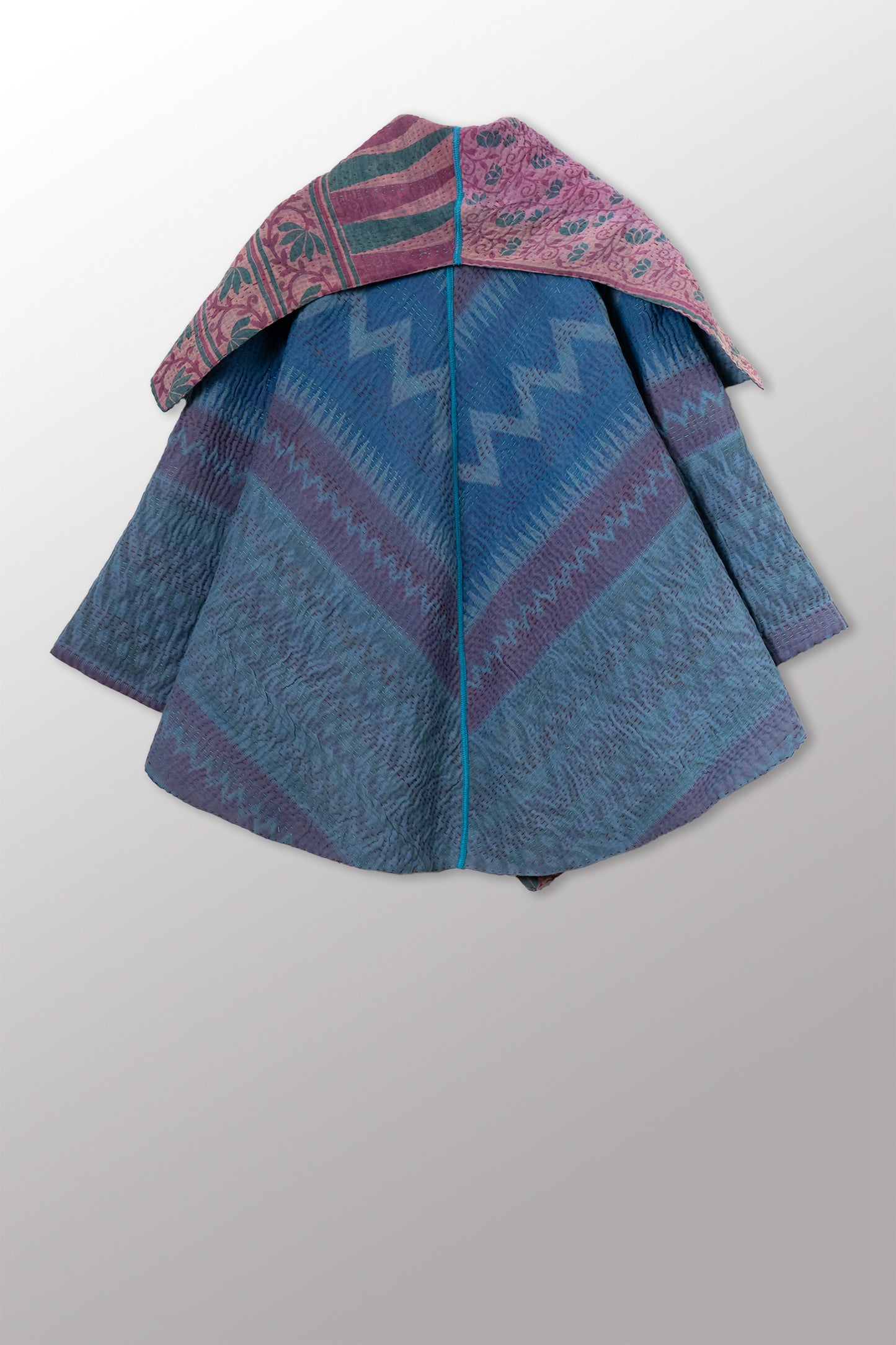 VINTAGE COTTON KANTHA CIRCULAR JKT - cv4008-0067a -