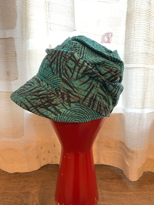SOHO BAMBOO KANTHA HALF BRIM HAT - bo4881-tuq -