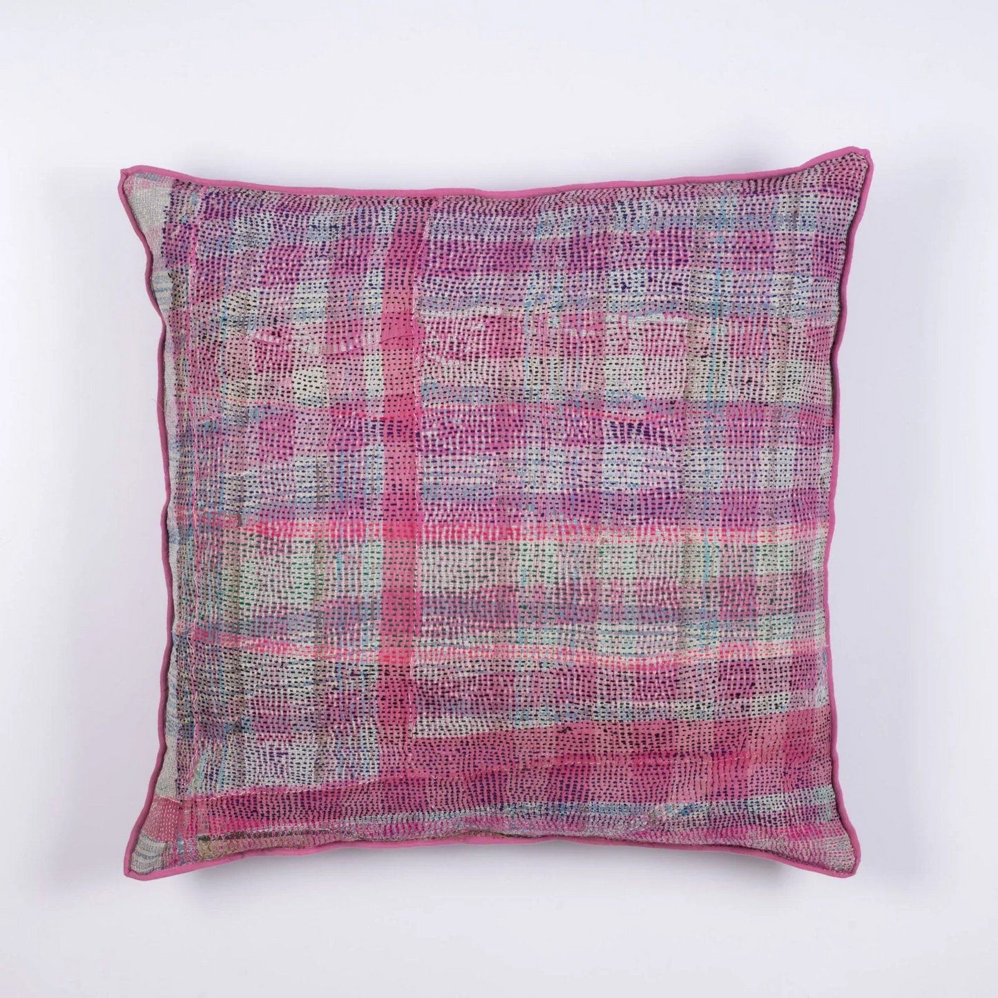 Vintage Ribbed Kantha Pillow Sham #0005
