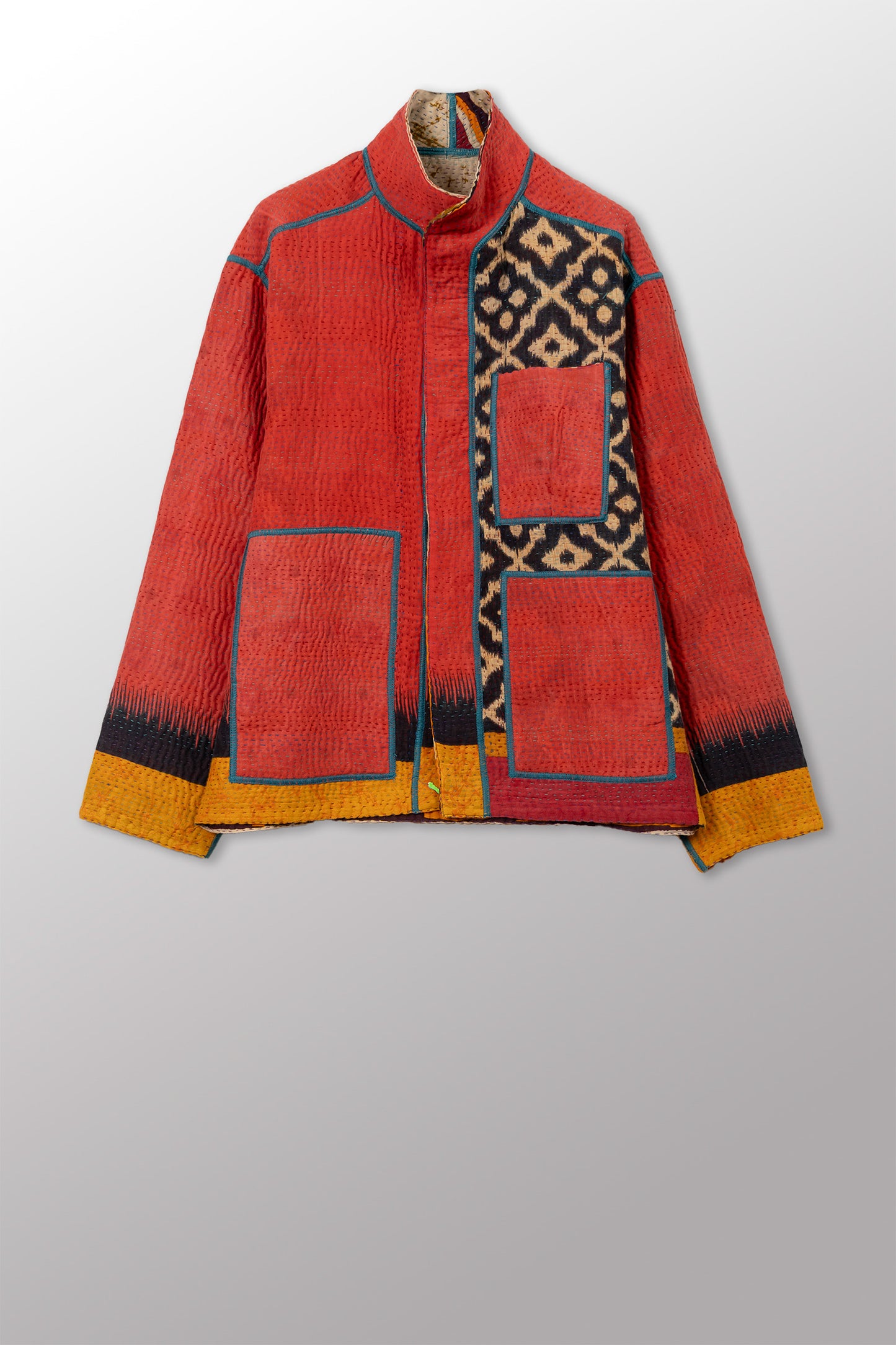 VINTAGE COTTON KANTHA MEN'S BLOUSON - cv4040-0032m -