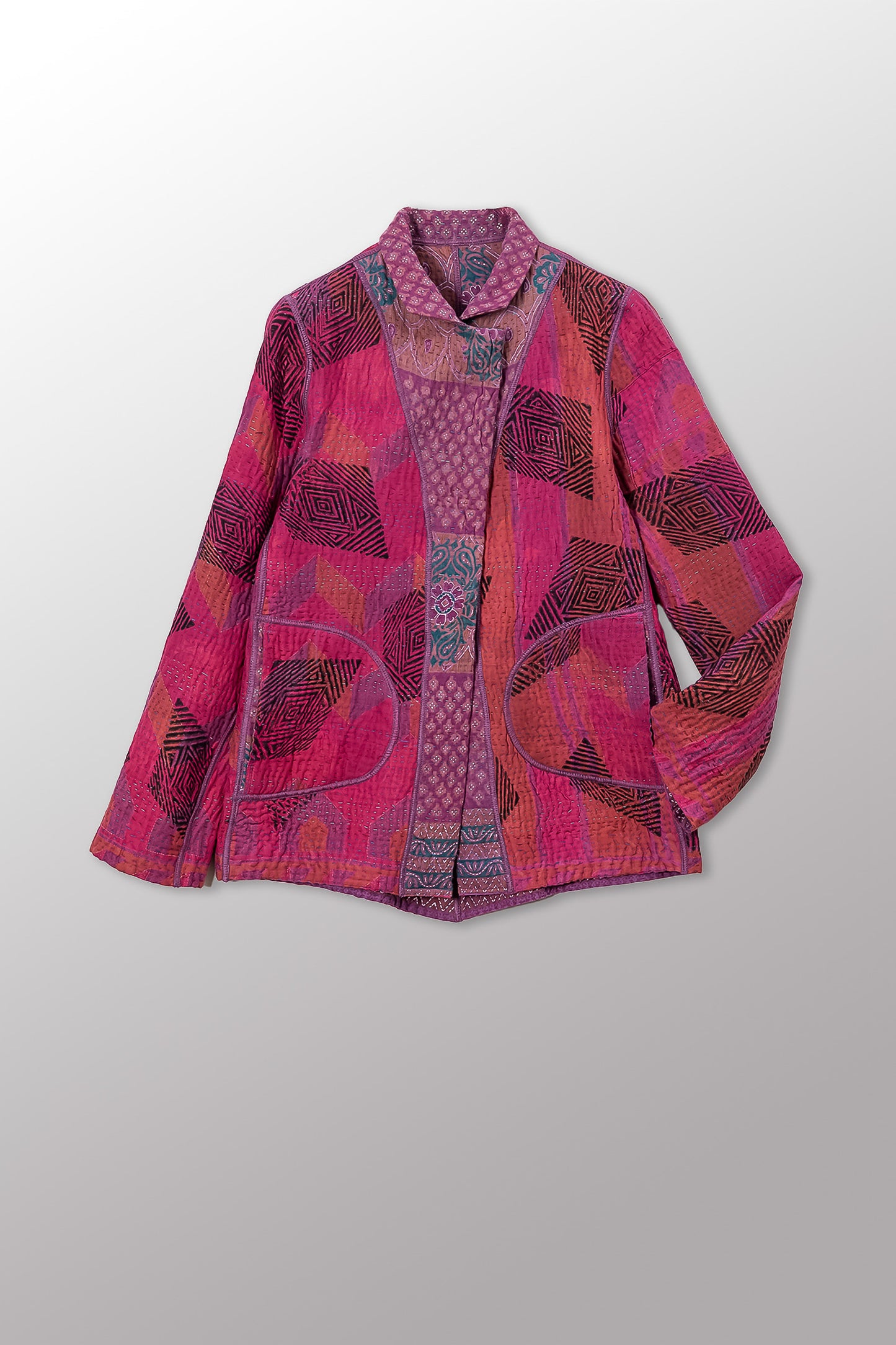 COTTON OVERDYE KANTHA SIMPLE JKT - ov4022-cfus003s -