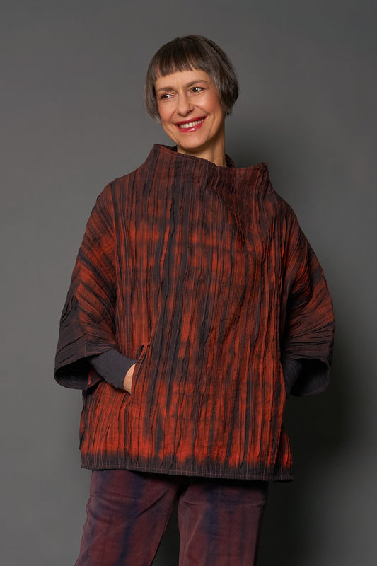 MONE COTTON RIPPLE TUCK PONCHO VEST - mn1249-org -