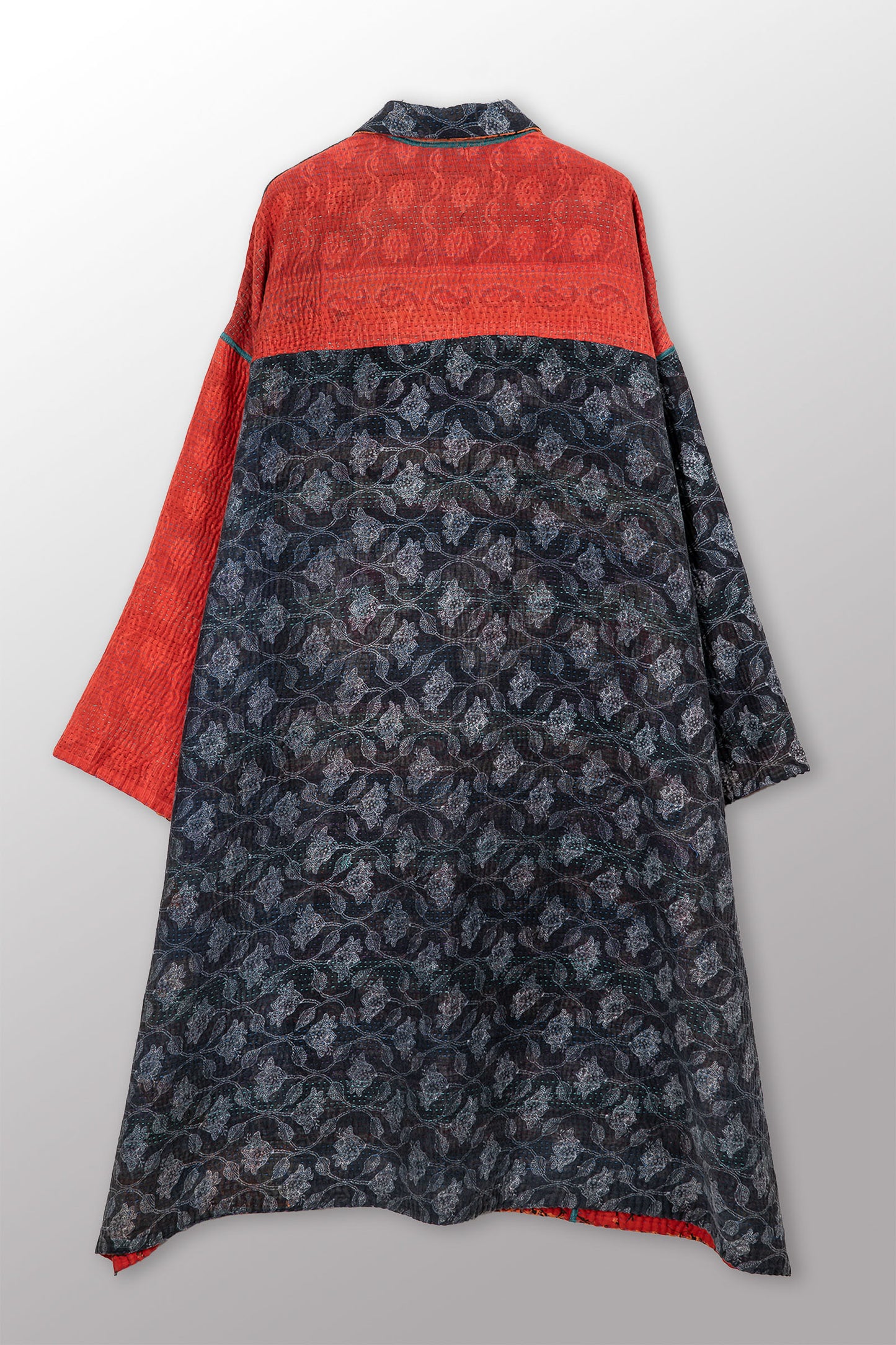VINTAGE COTTON KANTHA NEW OVERSIZED COAT - cv4342-0014a -