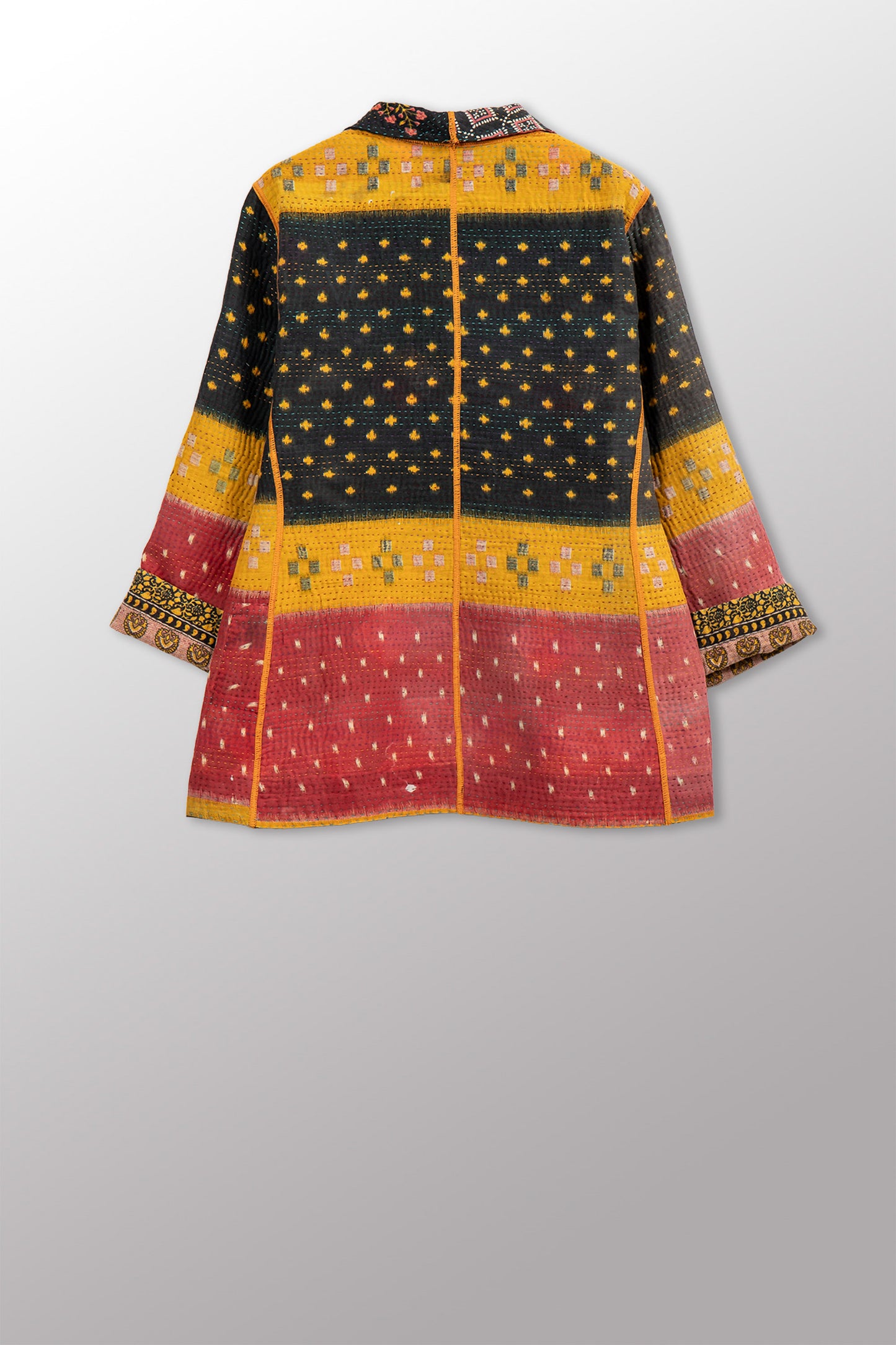 VINTAGE COTTON KANTHA SHORT JKT - cv4007-0349l -