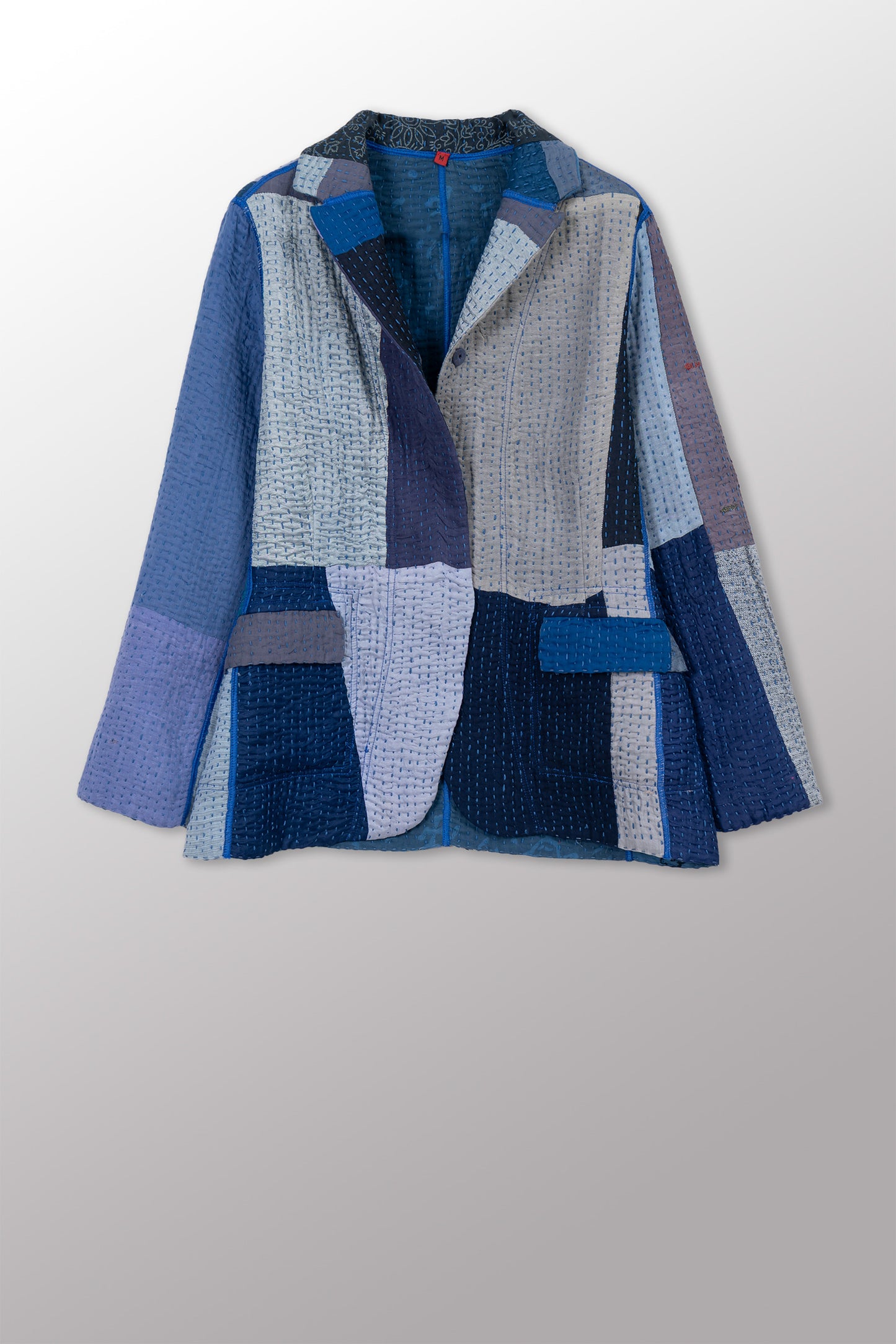 BBK PATCH KANTHA BASIC JACKET - bl-bbp4052-nvy -