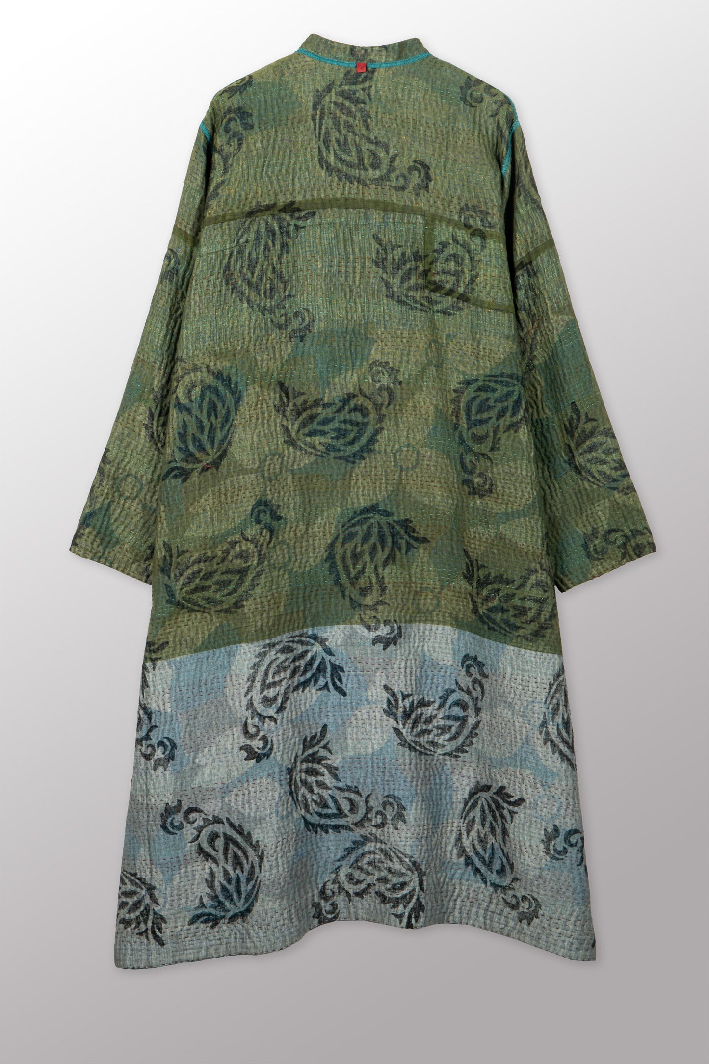 VINTAGE COTTON KANTHA KAFTAN COAT - cv4343-0002s -