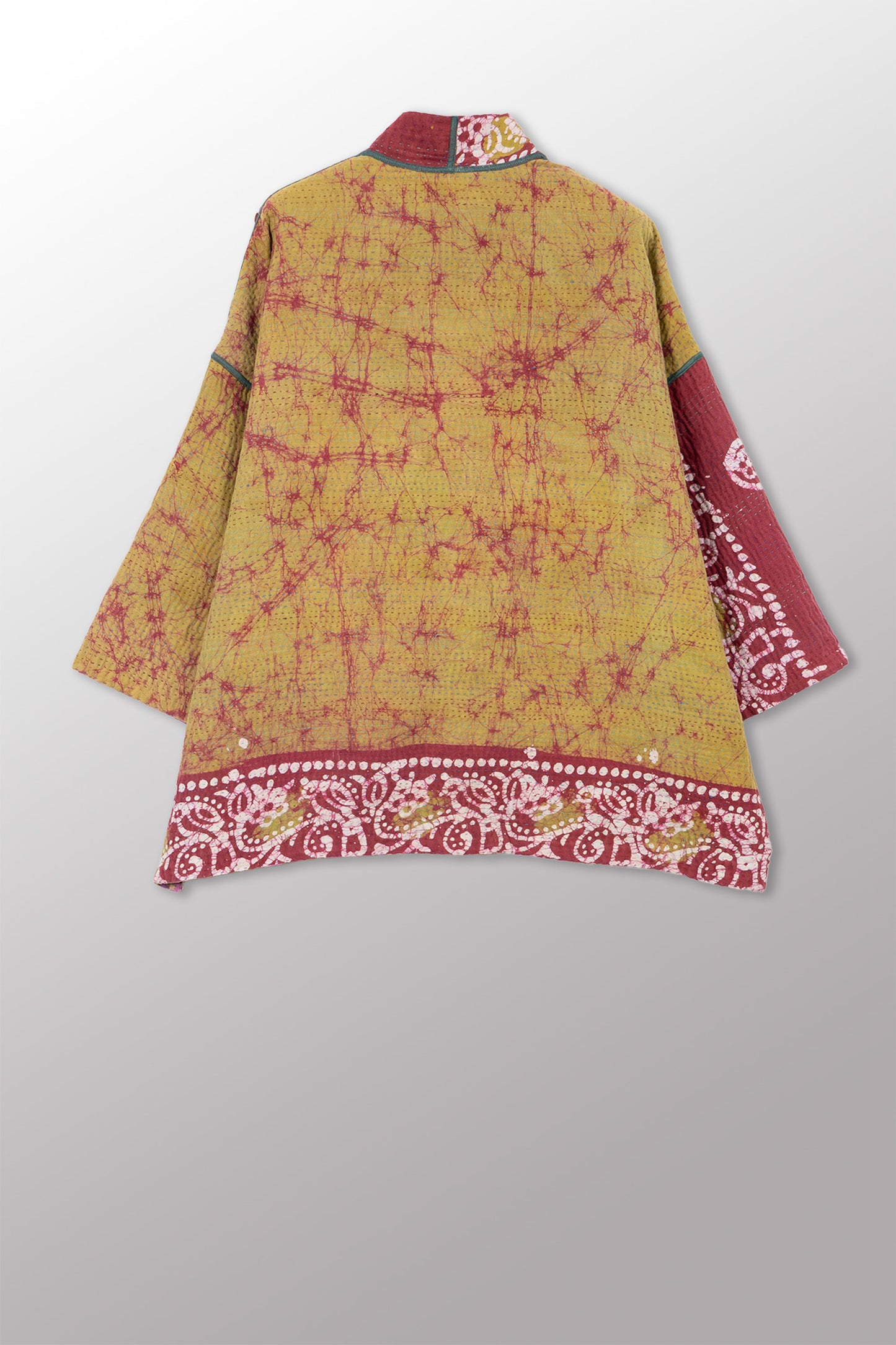 VINTAGE COTTON KANTHA MINI KIMONO JKT - cv4055-0059a -