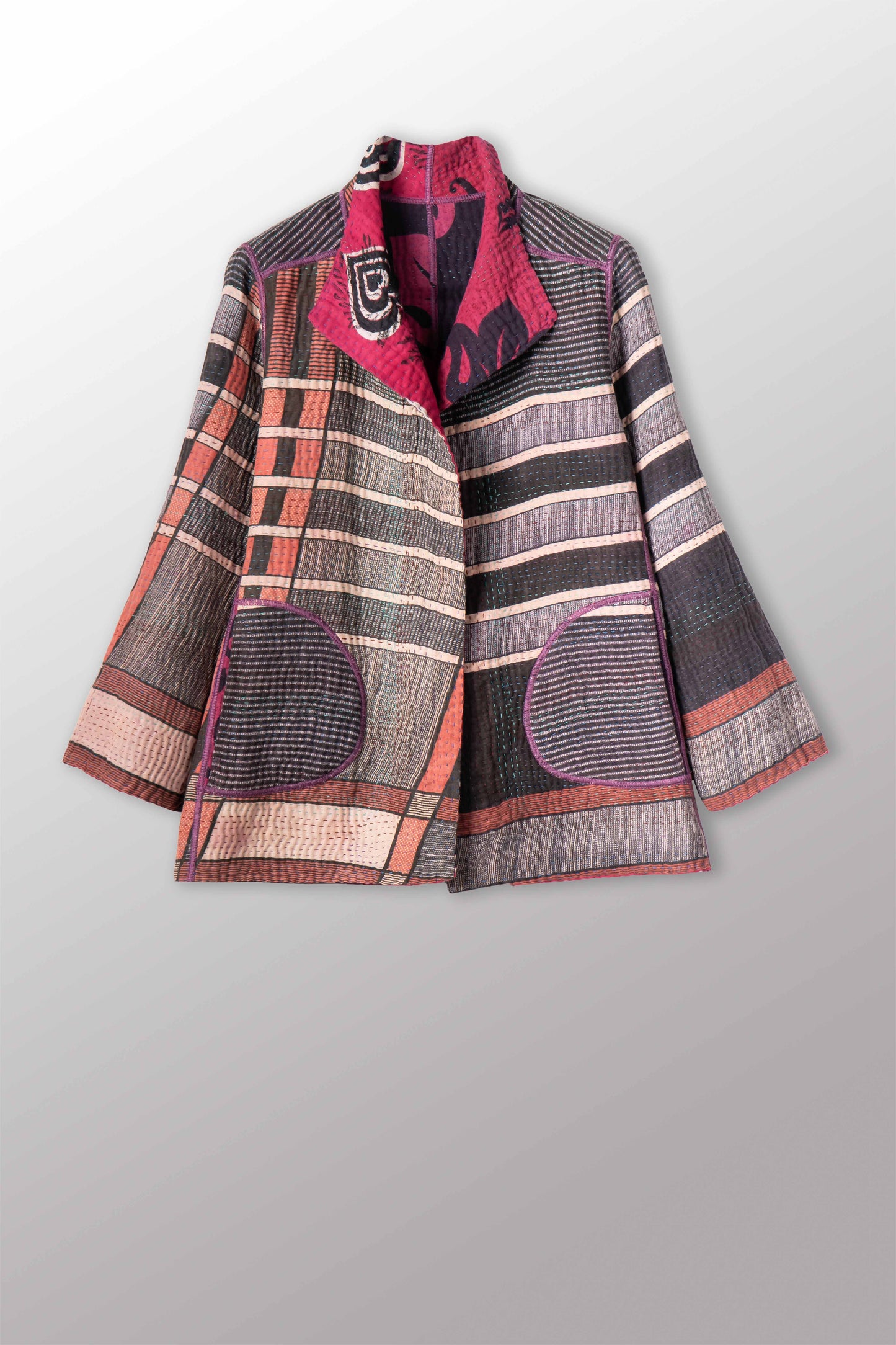 COTTON OVERDYE KANTHA SHORT JKT - ov4007-cpik001s -