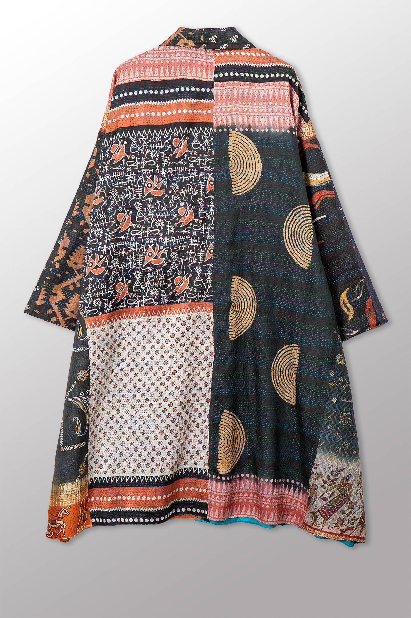 VINTAGE SILK KANTHA NEW OVERSIZED COAT - sv2342-0012a -