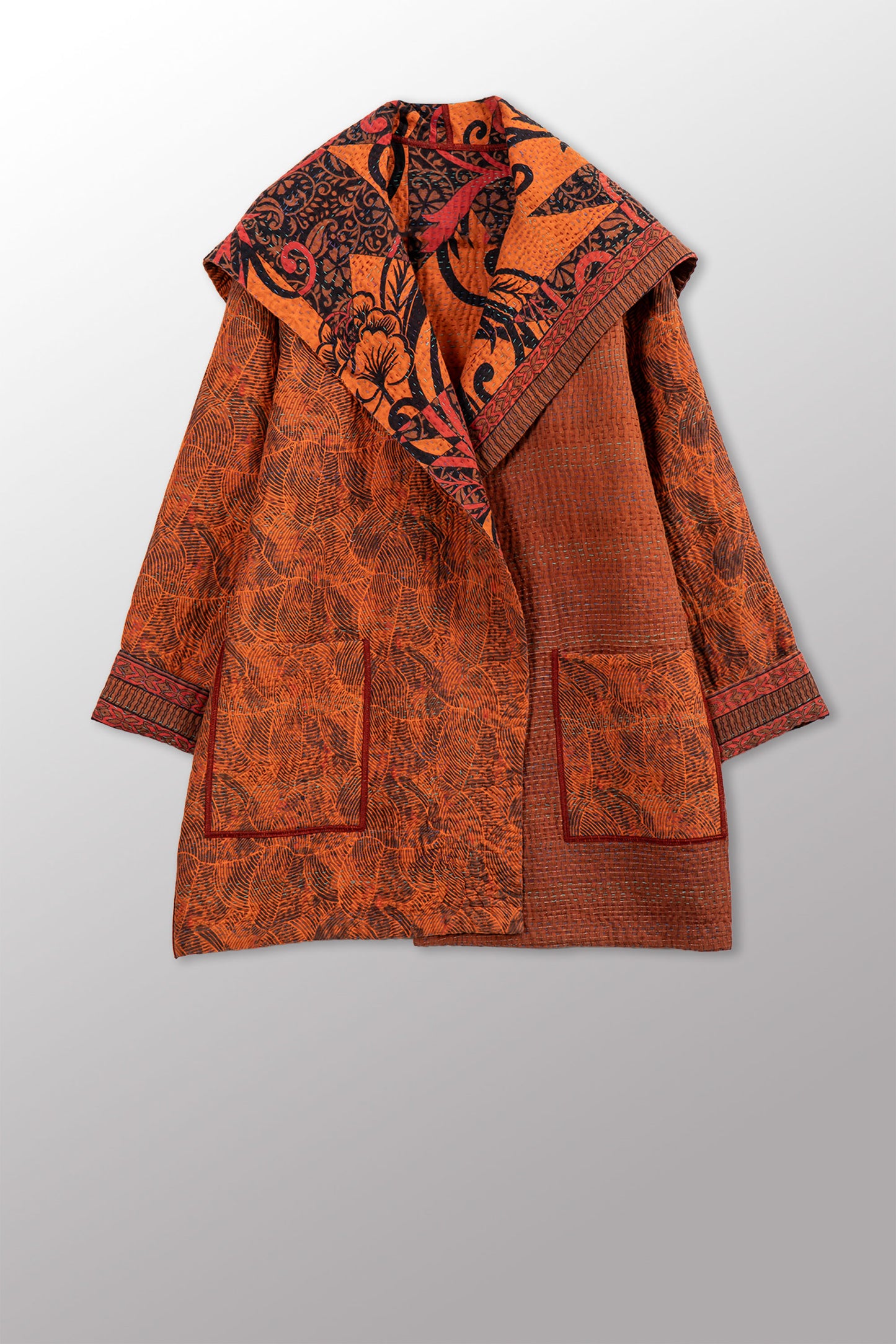 COTTON OVERDYE KANTHA POCKET JKT - ov4002-corg016a -