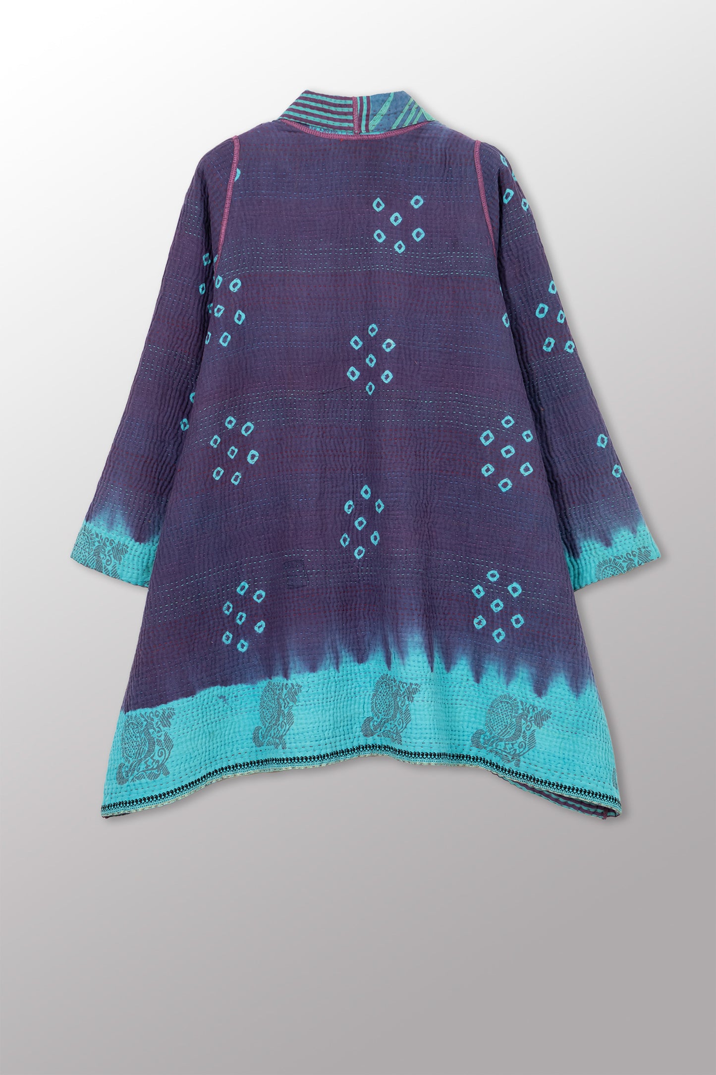 VINTAGE COTTON KANTHA A-LINE JKT - cv4003-0464a -