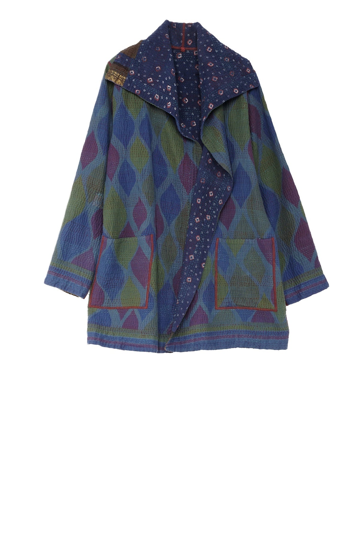 COTTON OVERDYE KANTHA POCKET JKT - ov4002-0002a -