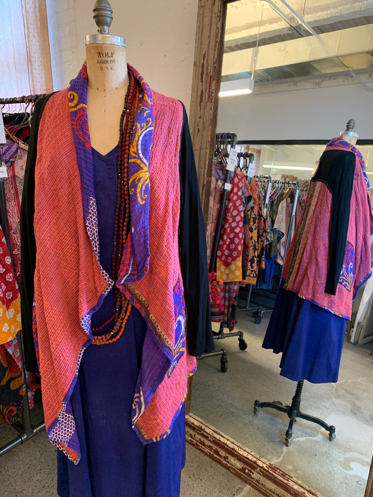 VINTAGE COTTON BBK KANTHA CASCADE JKT - bb2038-mlt -