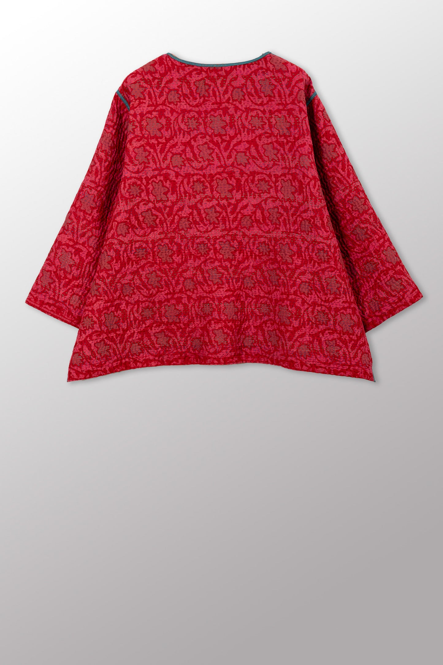 VINTAGE COTTON KANTHA A-LINE SHORT JKT - cv4019-0022a -