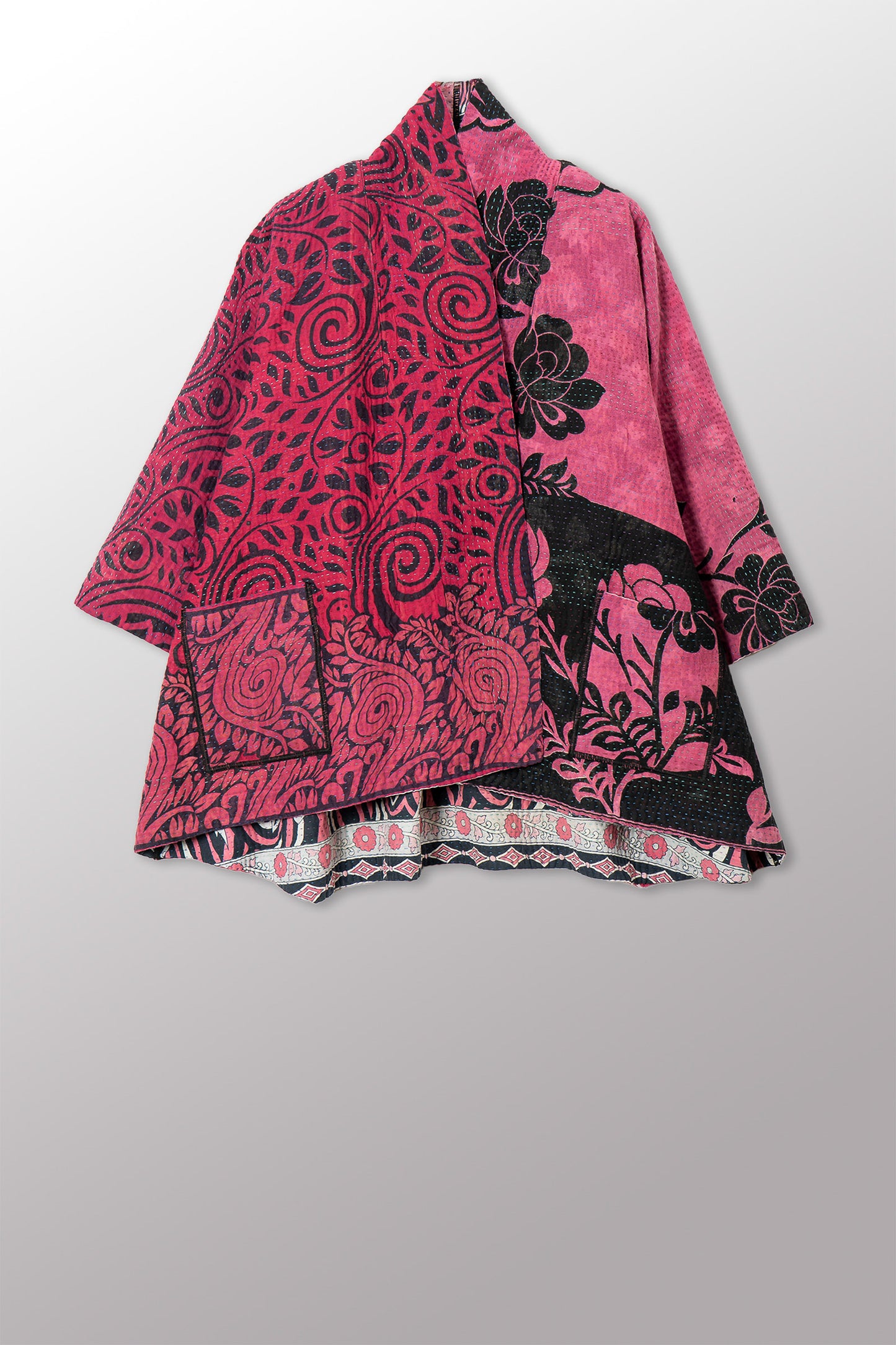 COTTON OVERDYE KANTHA KIMONO JKT - ov4004-cfus002a -
