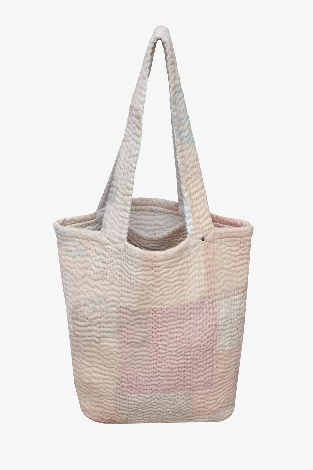 Mosaic Fray Handmade Vintage Kantha Tote Bag -Shallot