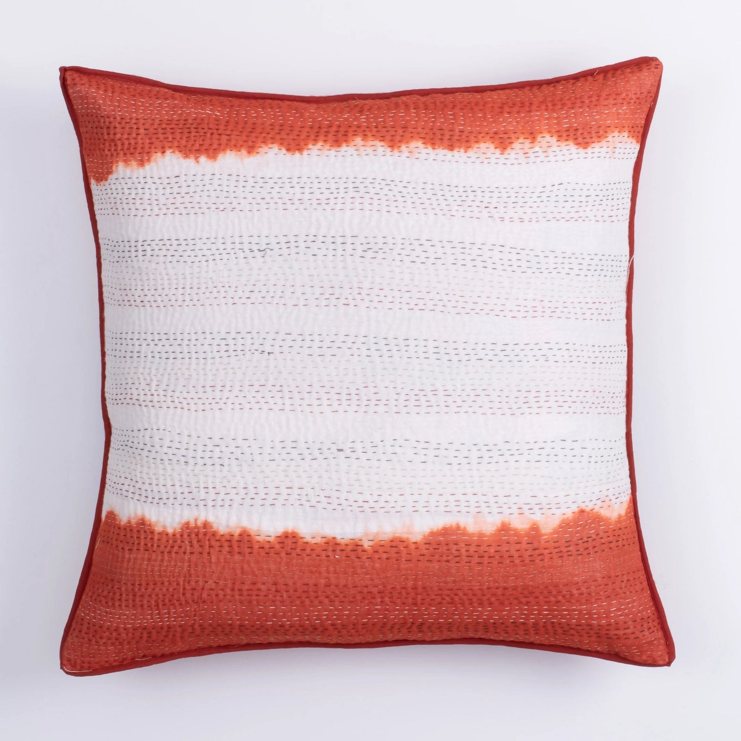 Vintage Kimono Print  Orange  Cushion