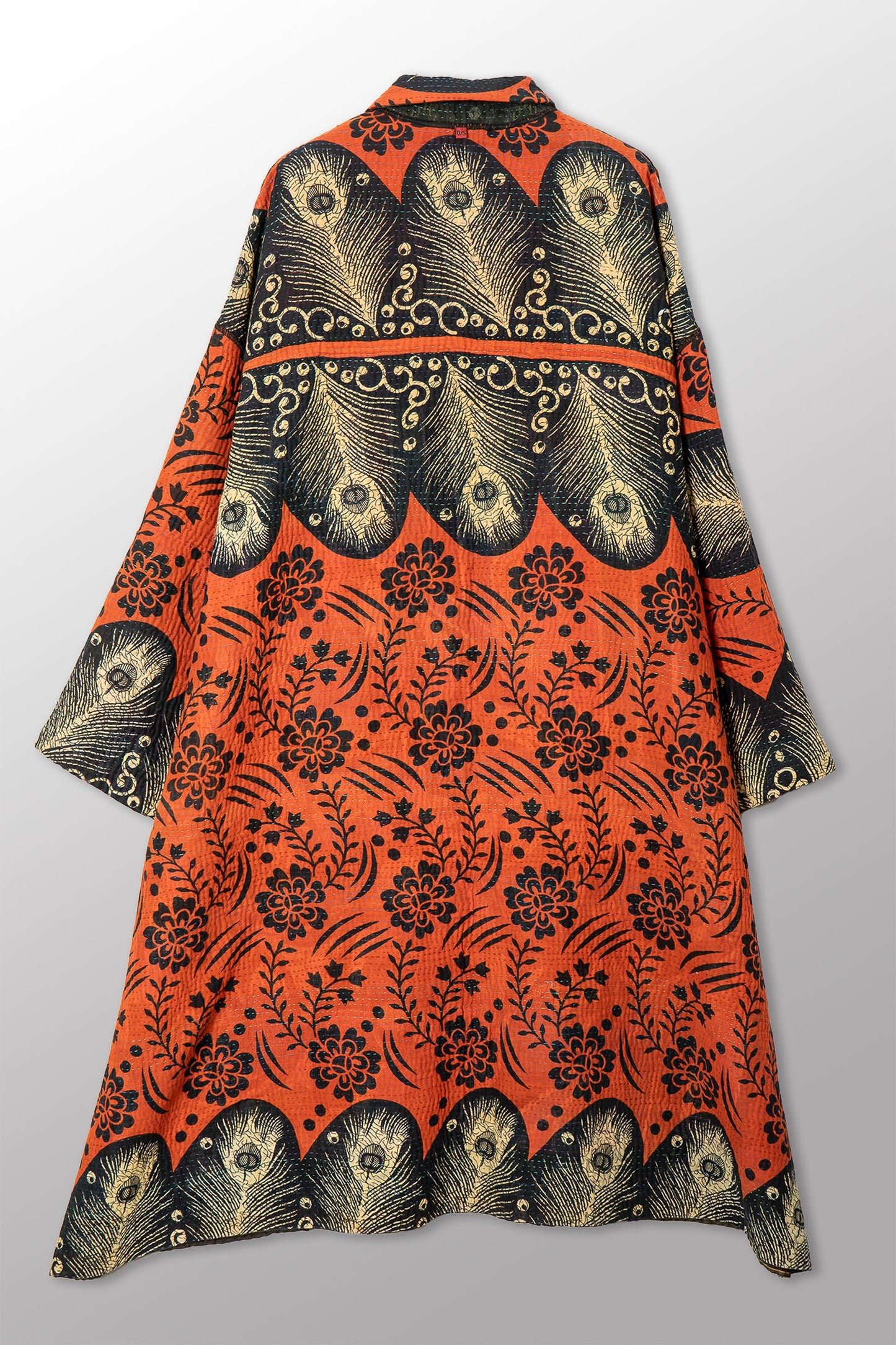 VINTAGE COTTON KANTHA NEW OVERSIZED COAT - cv4342-0012a -