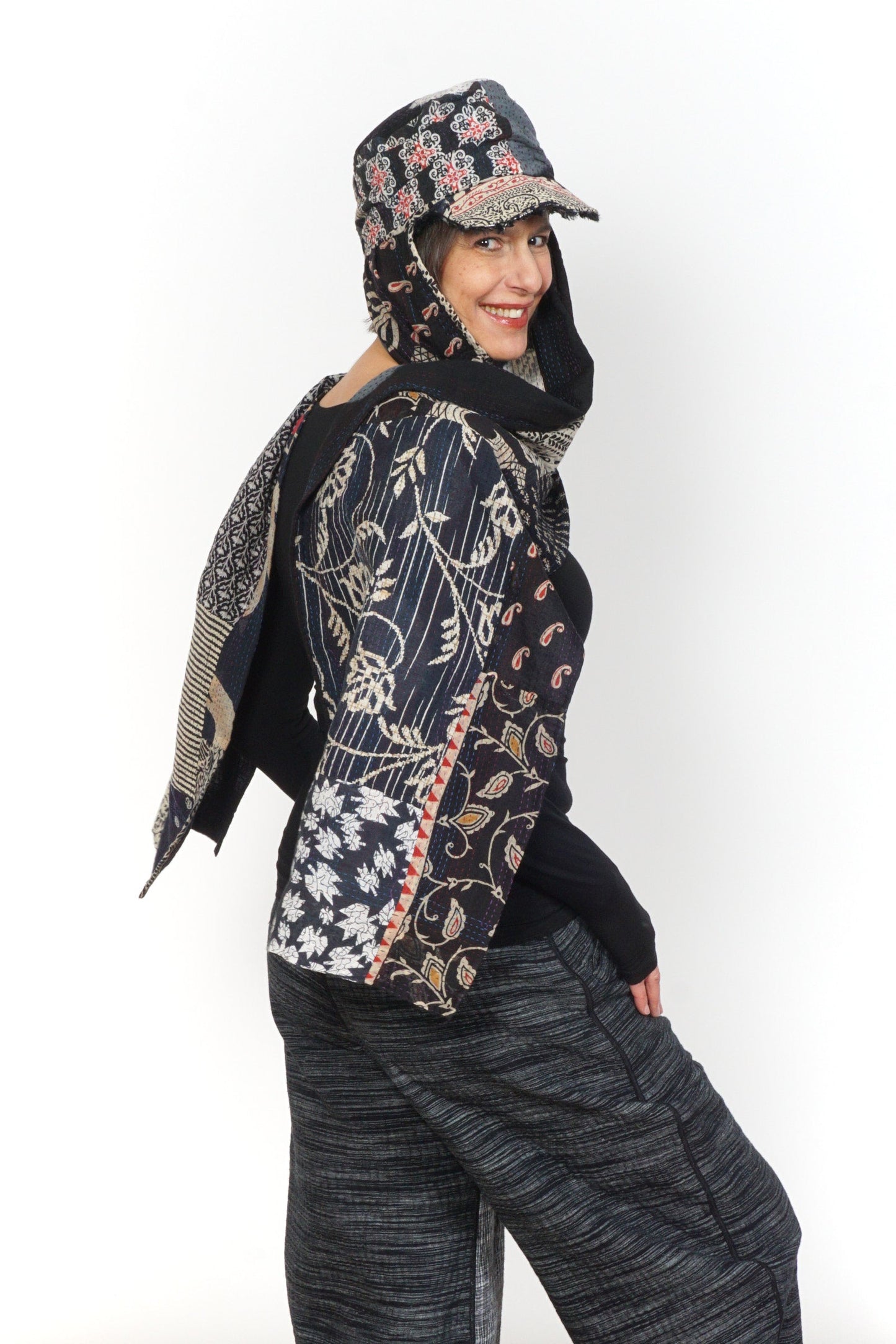 KANTHA CASK STOLE HAT BY KYOKO MURAYAMA - kym-22-008 -