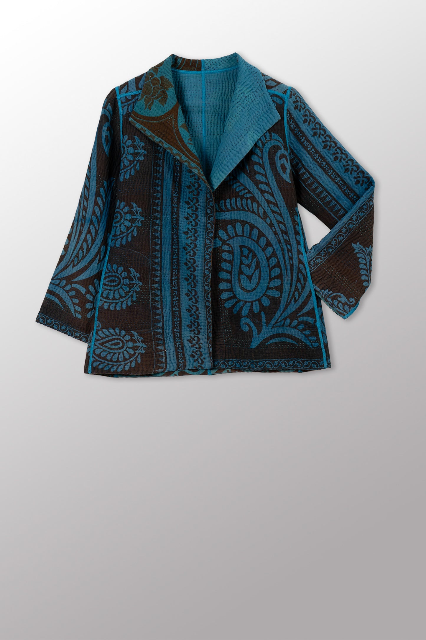 COTTON OVERDYE KANTHA SHORT JKT - ov4007-ctuq031s -